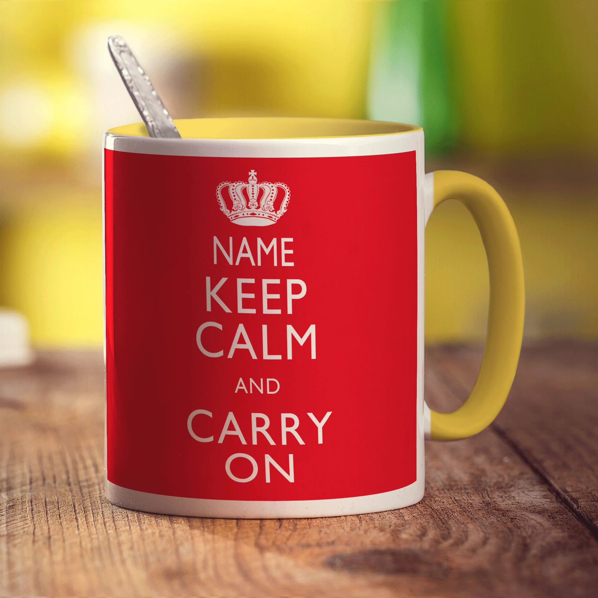 Keep Calm and Carry On Personalised Mug - Image 11