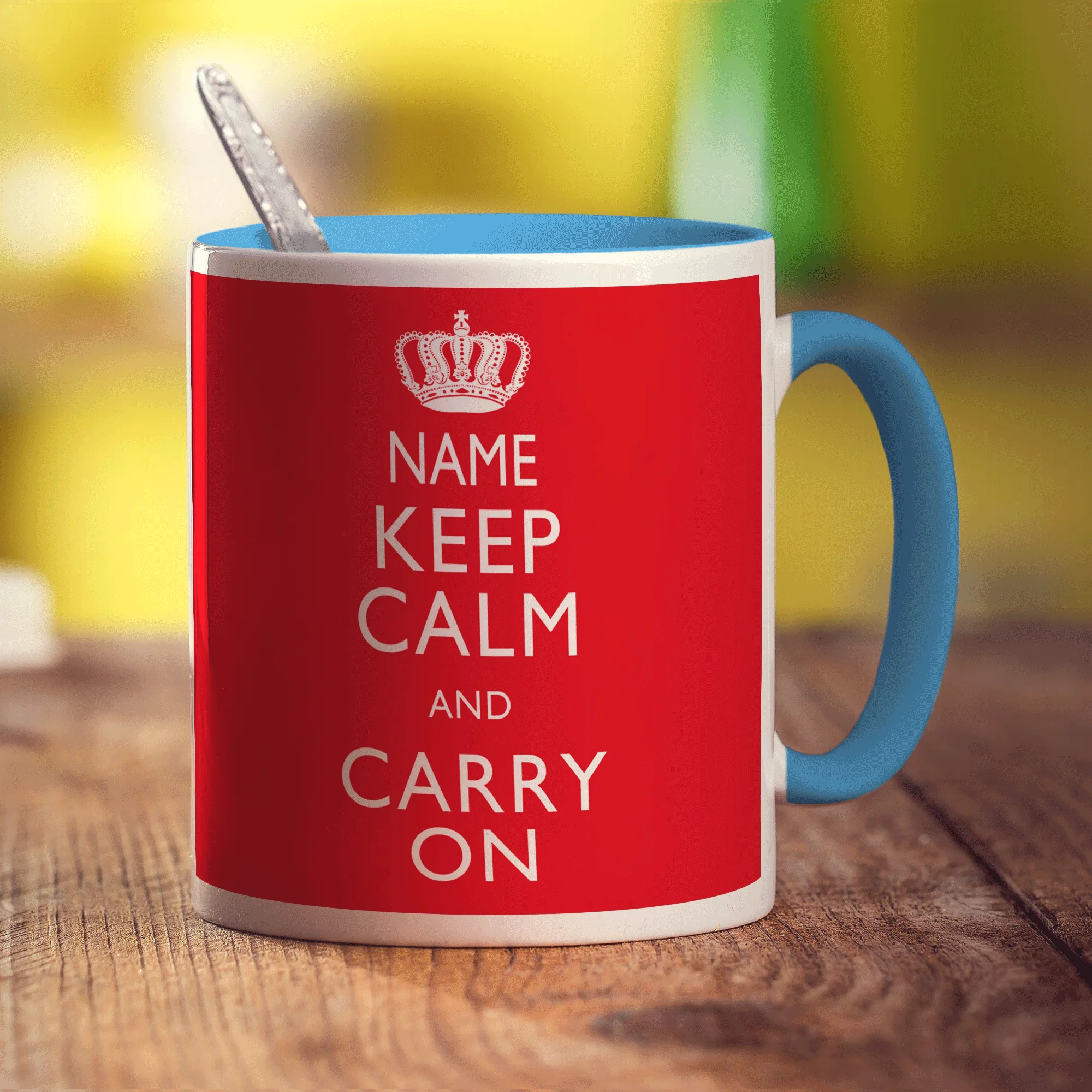 Keep Calm and Carry On Personalised Mug - Image 14