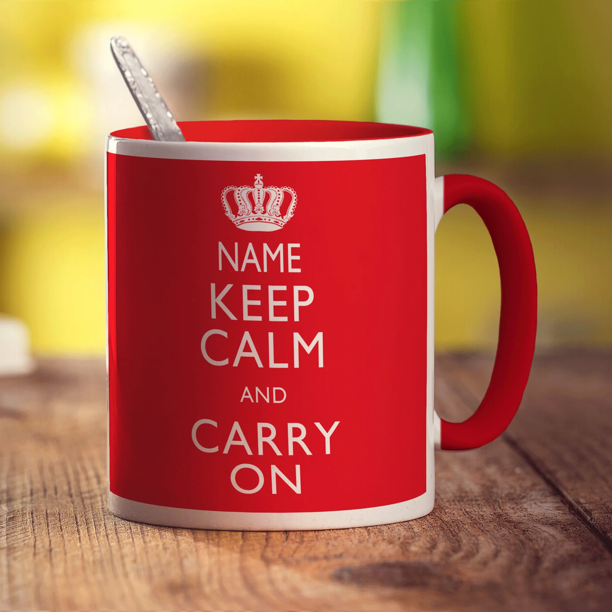 Keep Calm and Carry On Personalised Mug - Image 17