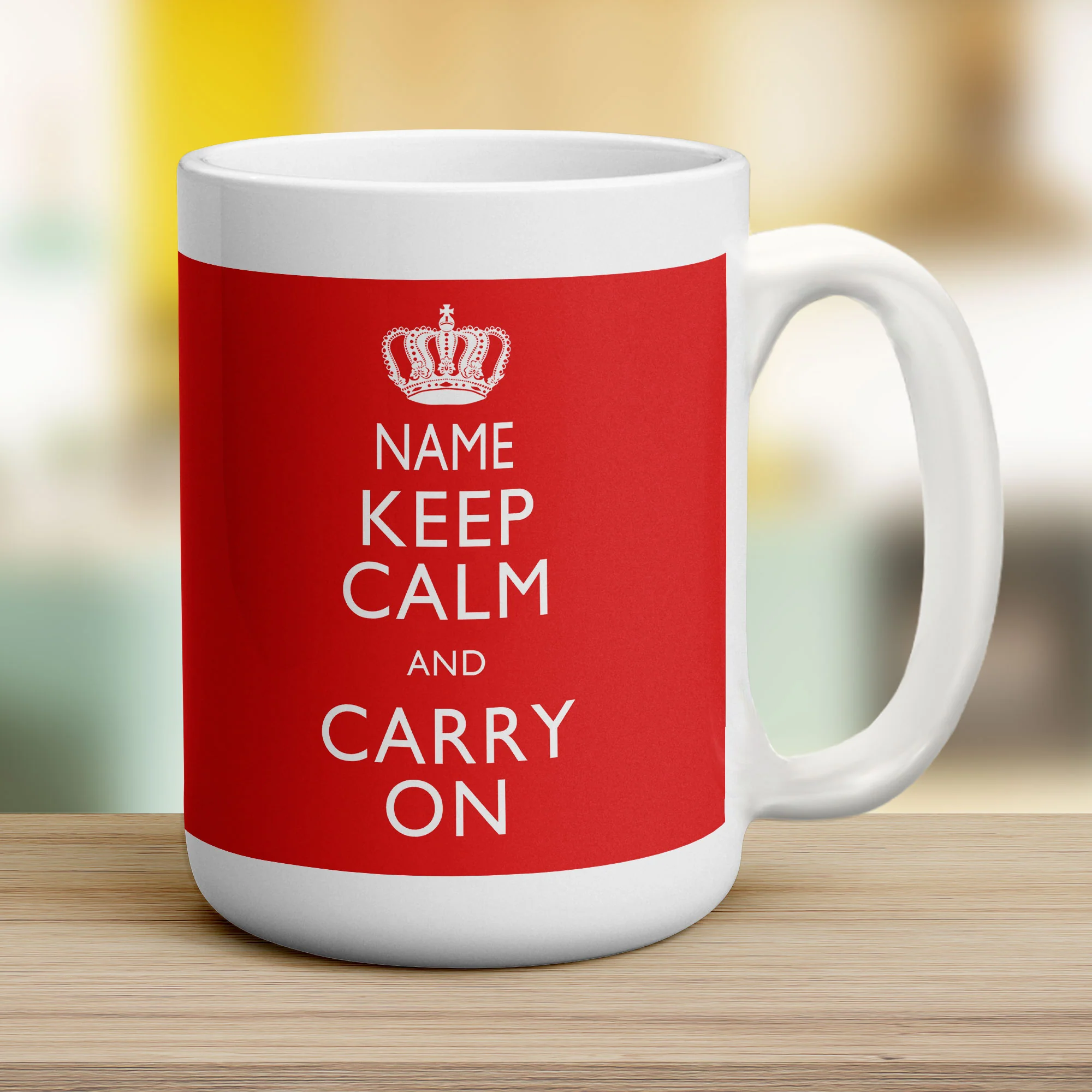 Keep Calm and Carry On Personalised Mug - Image 18
