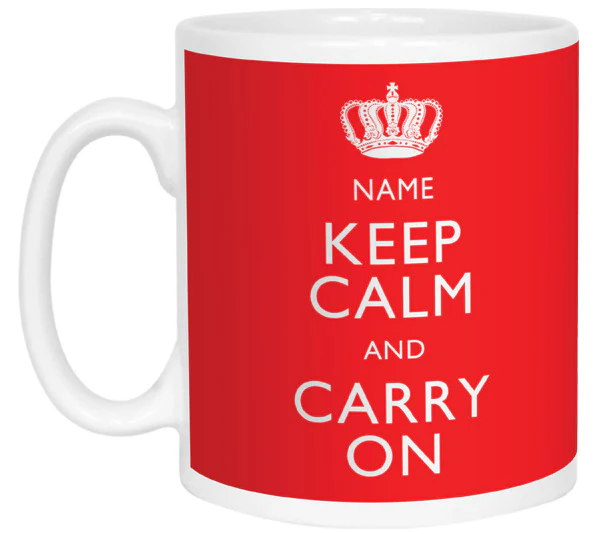 Keep Calm and Carry On Personalised Mug - Image 4