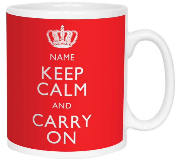 Keep Calm and Carry On Personalised Mug - Image 7