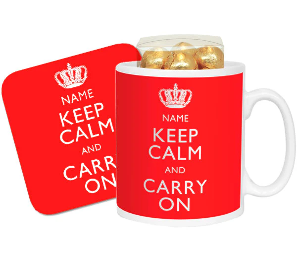 Keep Calm and Carry On Personalised Mug - Image 9