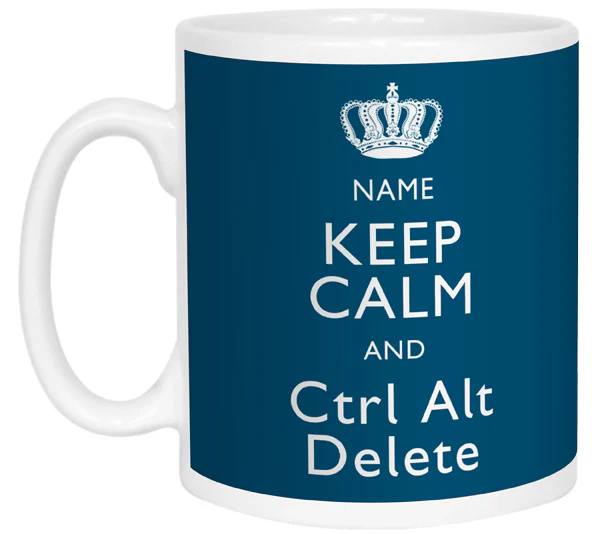 Keep Calm and Ctrl Alt Delete Personalised Mug - Image 7