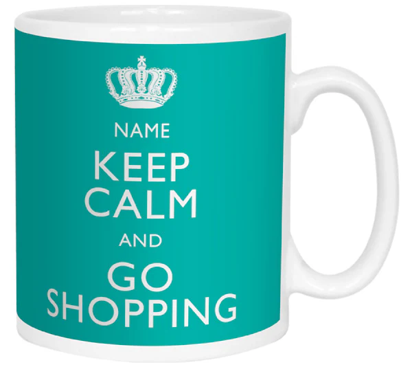 Keep Calm and Go Shopping Personalised Mug - Image 2