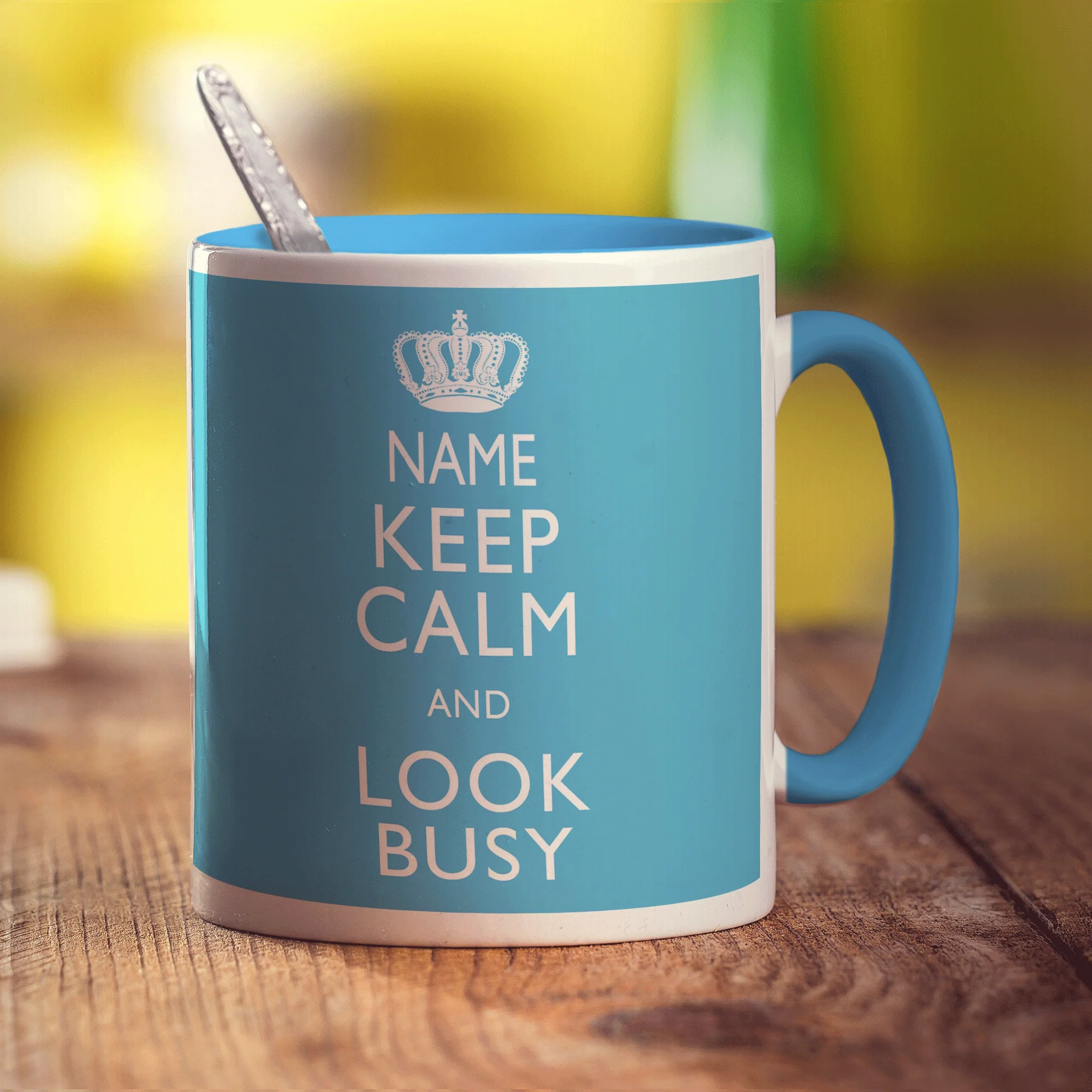 Keep Calm and Look Busy Personalised Mug - Image 12