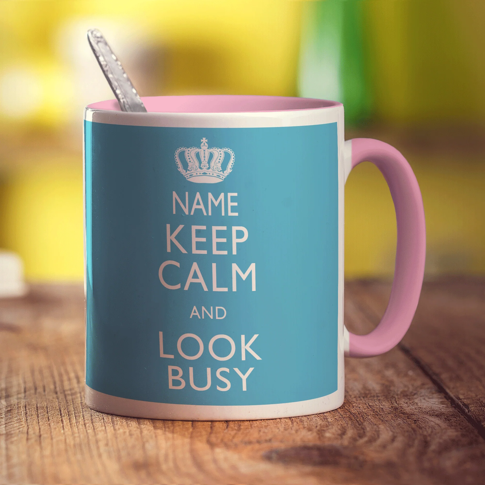 Keep Calm and Look Busy Personalised Mug - Image 13