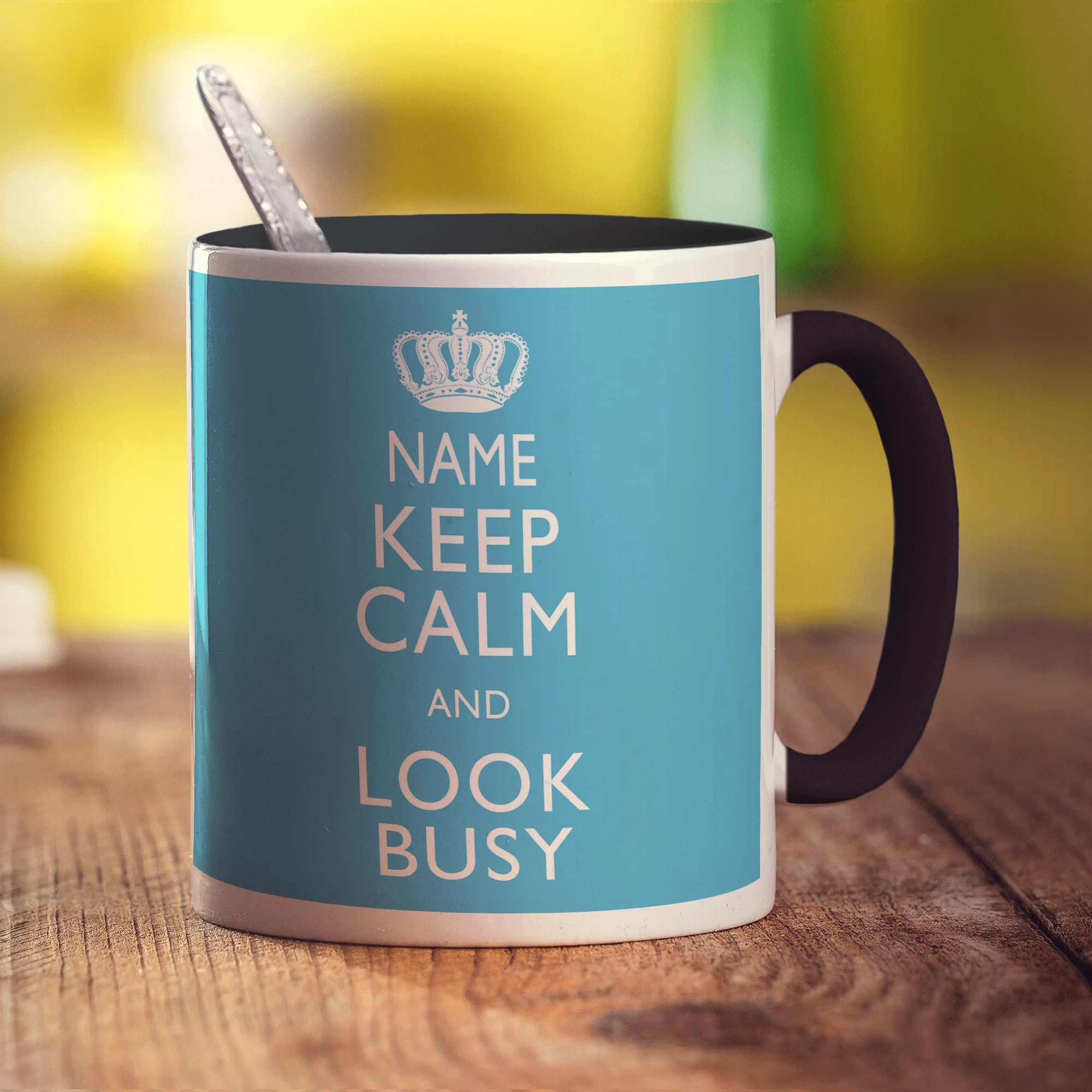 Keep Calm and Look Busy Personalised Mug - Image 14