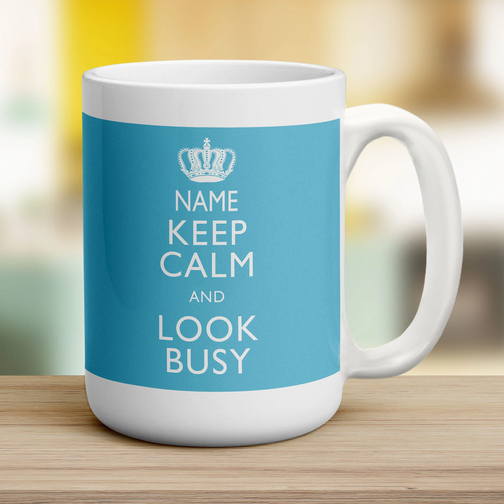 Keep Calm and Look Busy Personalised Mug - Image 16