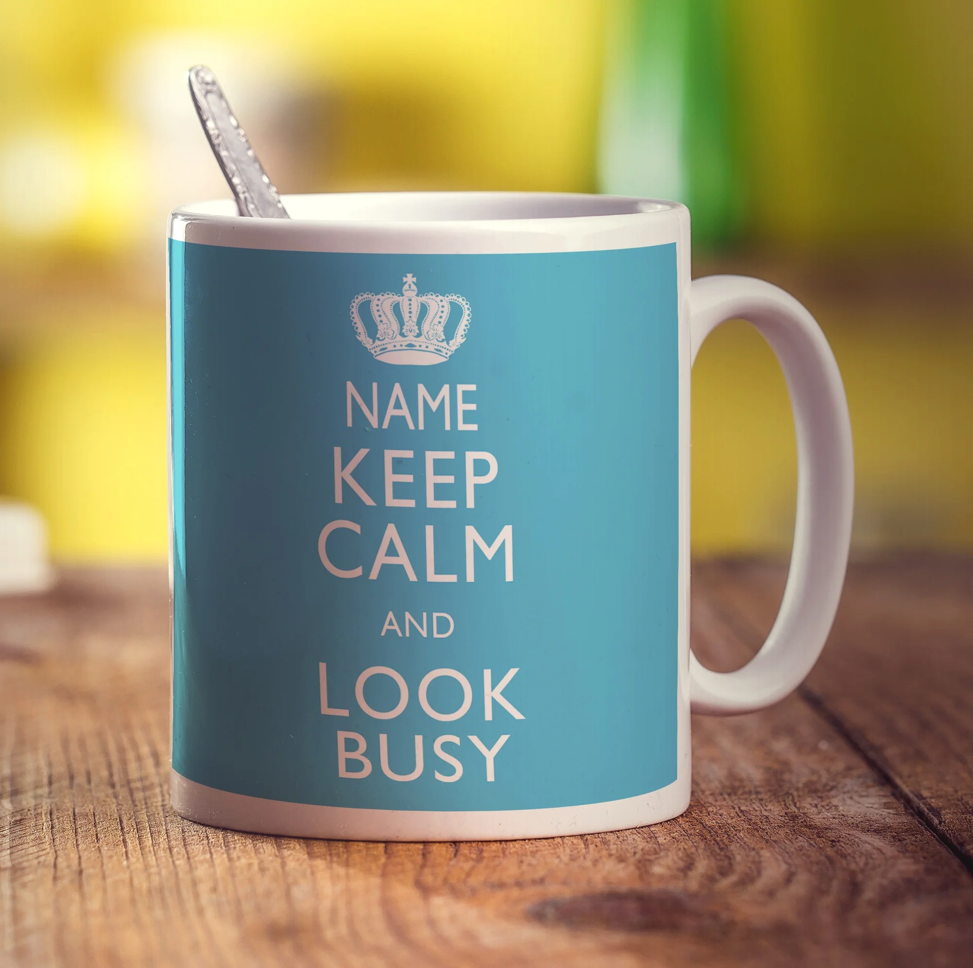 Keep Calm and Look Busy Personalised Mug - Image 5