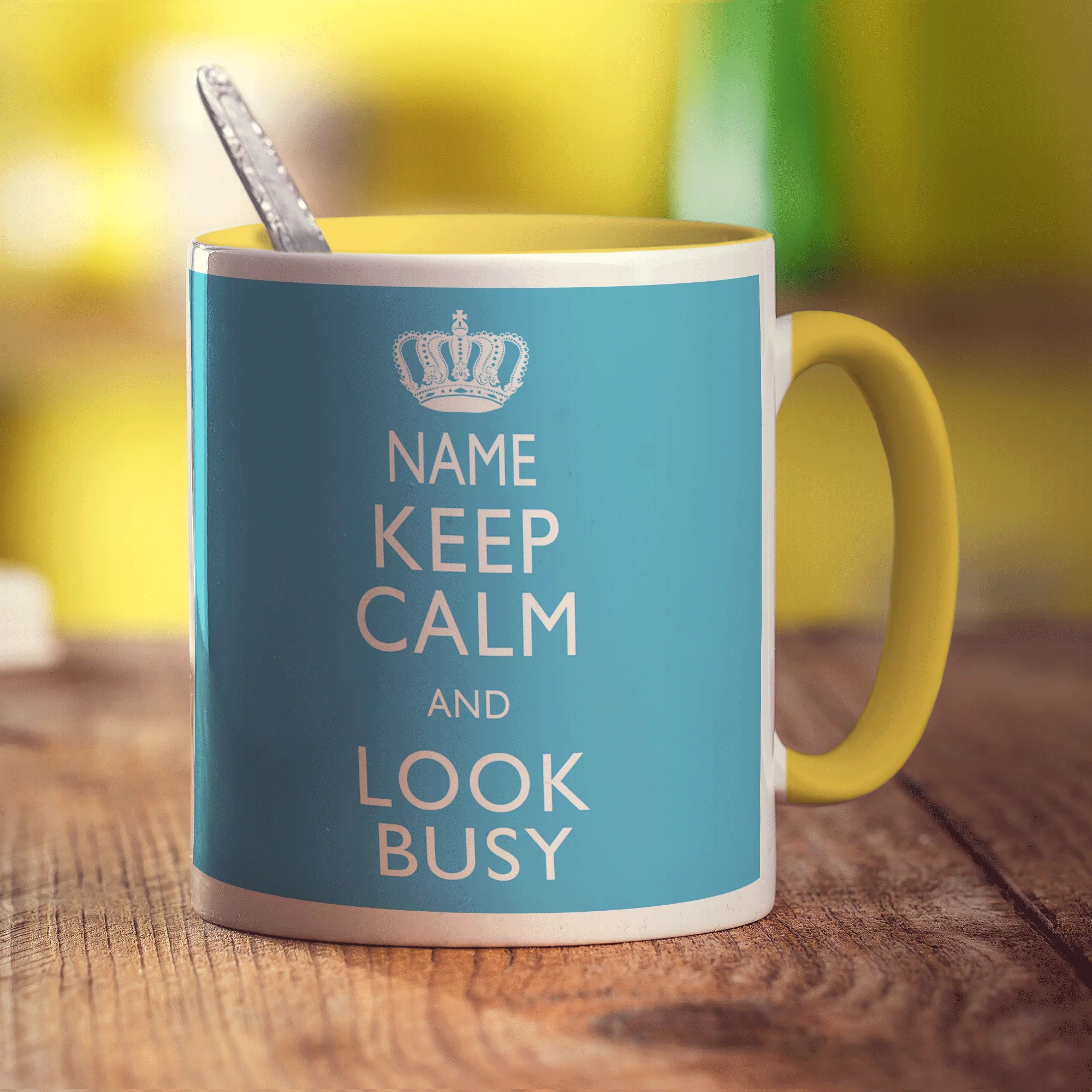 Keep Calm and Look Busy Personalised Mug - Image 9