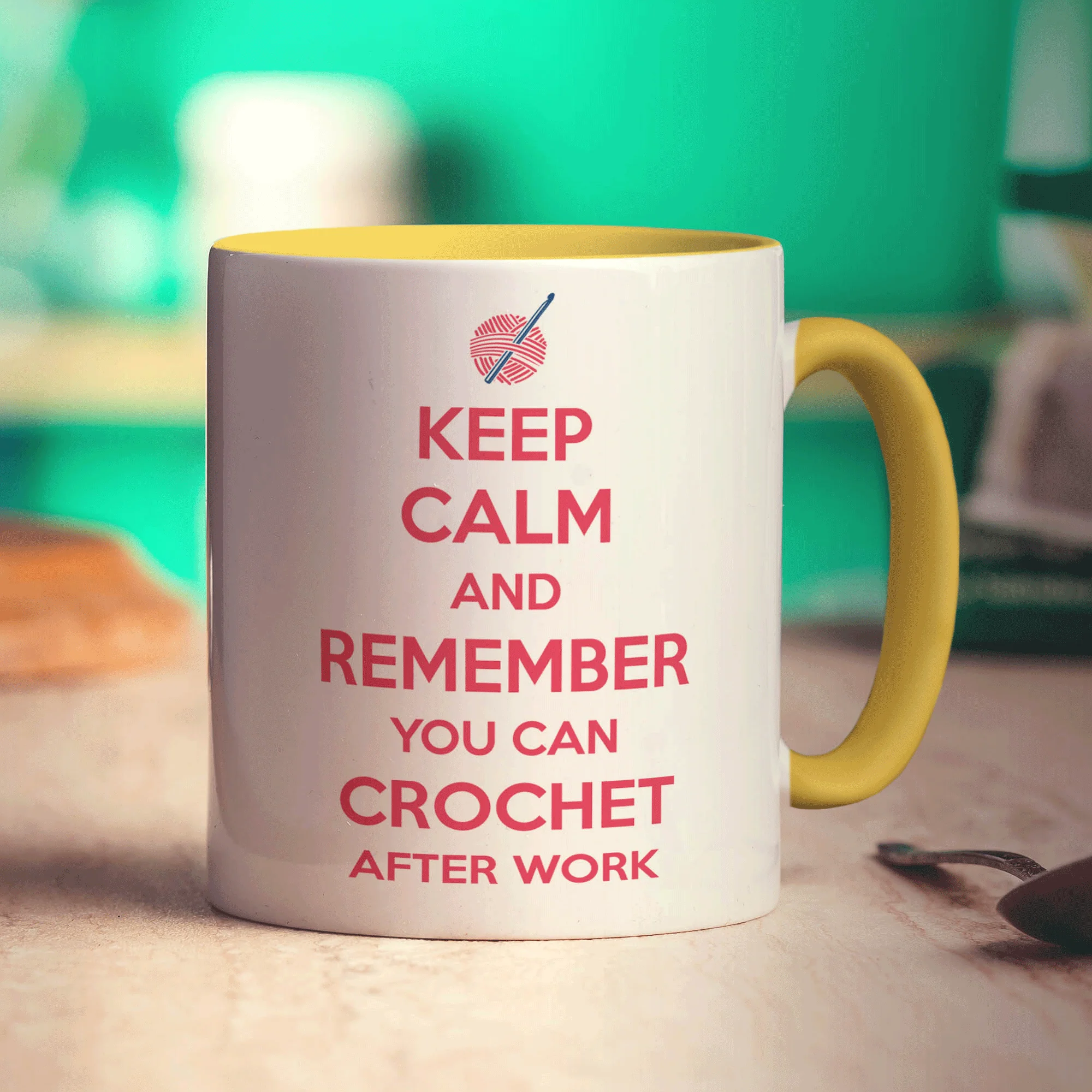 Keep Calm and Remember You Can Crochet After Work Mug - Image 5