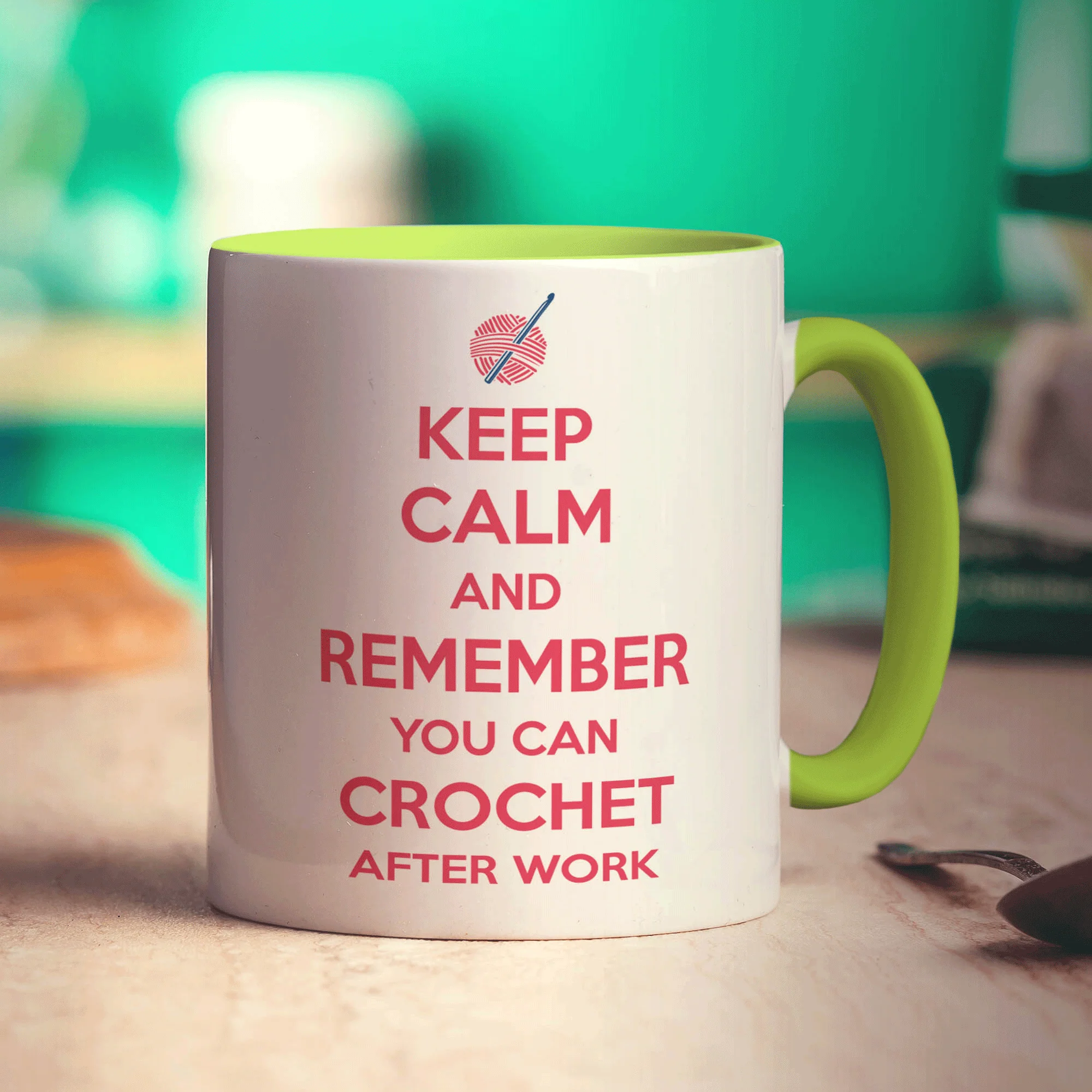 Keep Calm and Remember You Can Crochet After Work Mug - Image 7