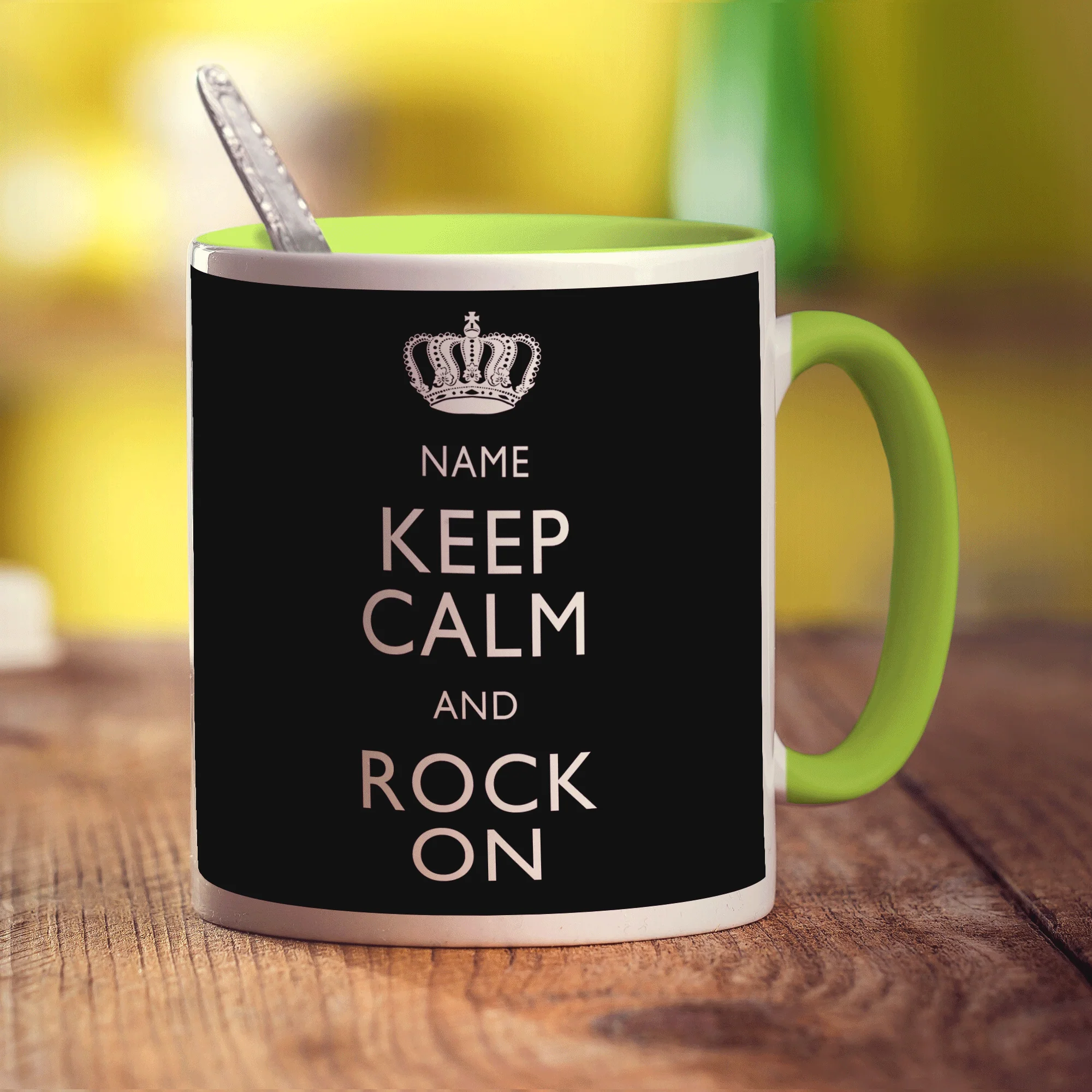 Keep Calm and Rock On Personalised Mug - Image 11