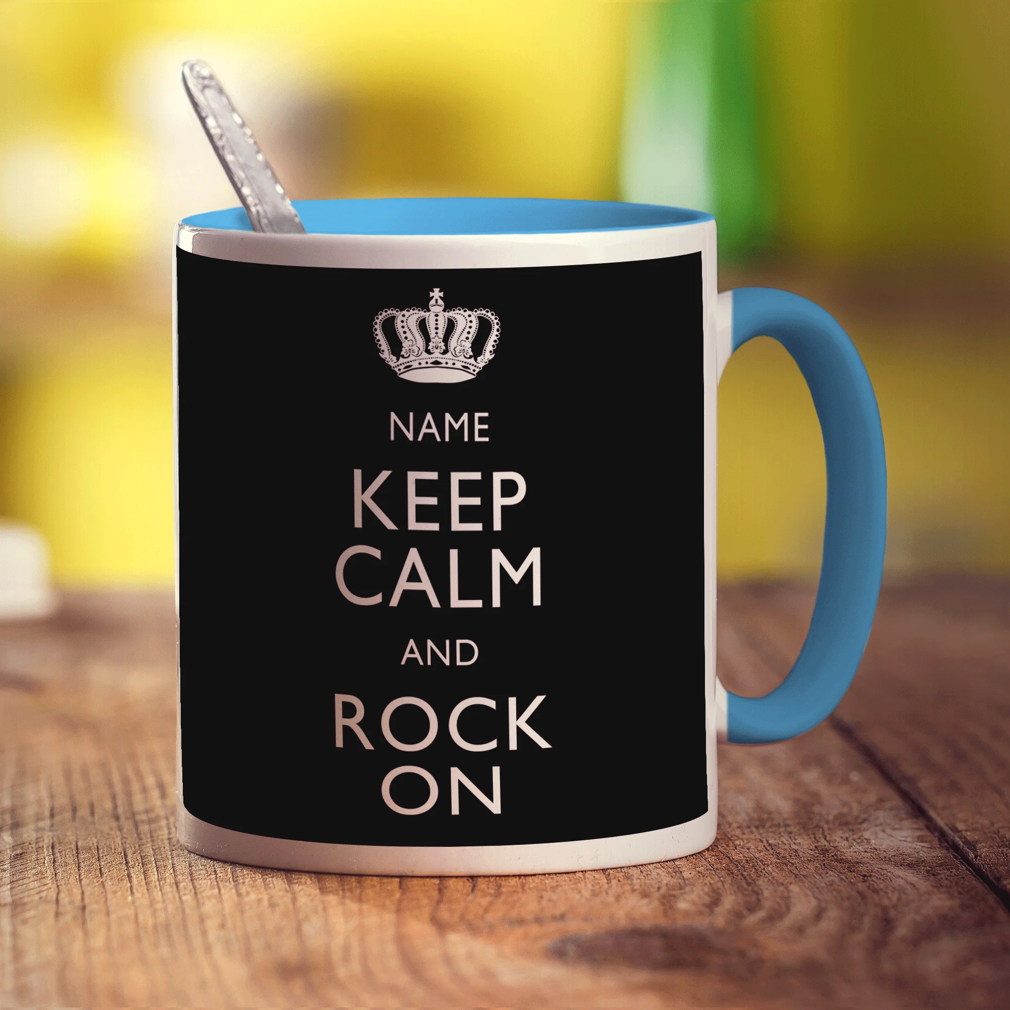 Keep Calm and Rock On Personalised Mug - Image 12