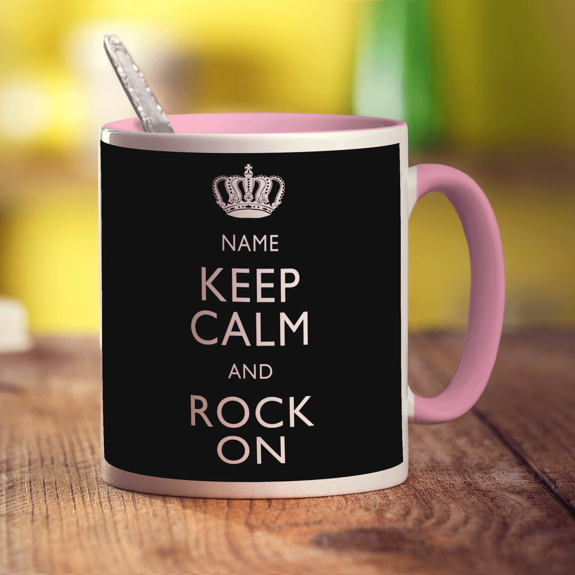 Keep Calm and Rock On Personalised Mug - Image 13