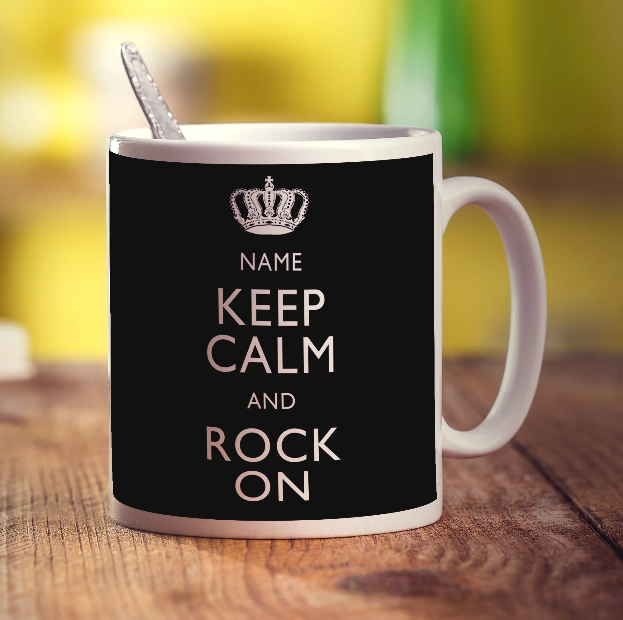 Keep Calm and Rock On Personalised Mug - Image 5