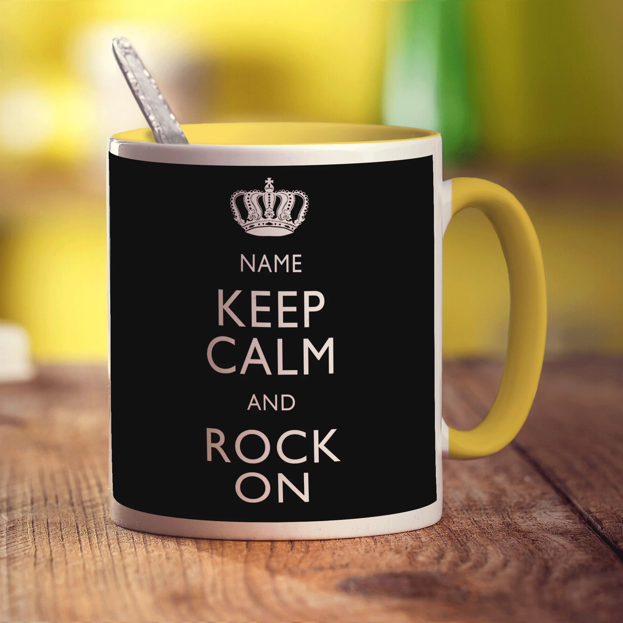 Keep Calm and Rock On Personalised Mug - Image 9