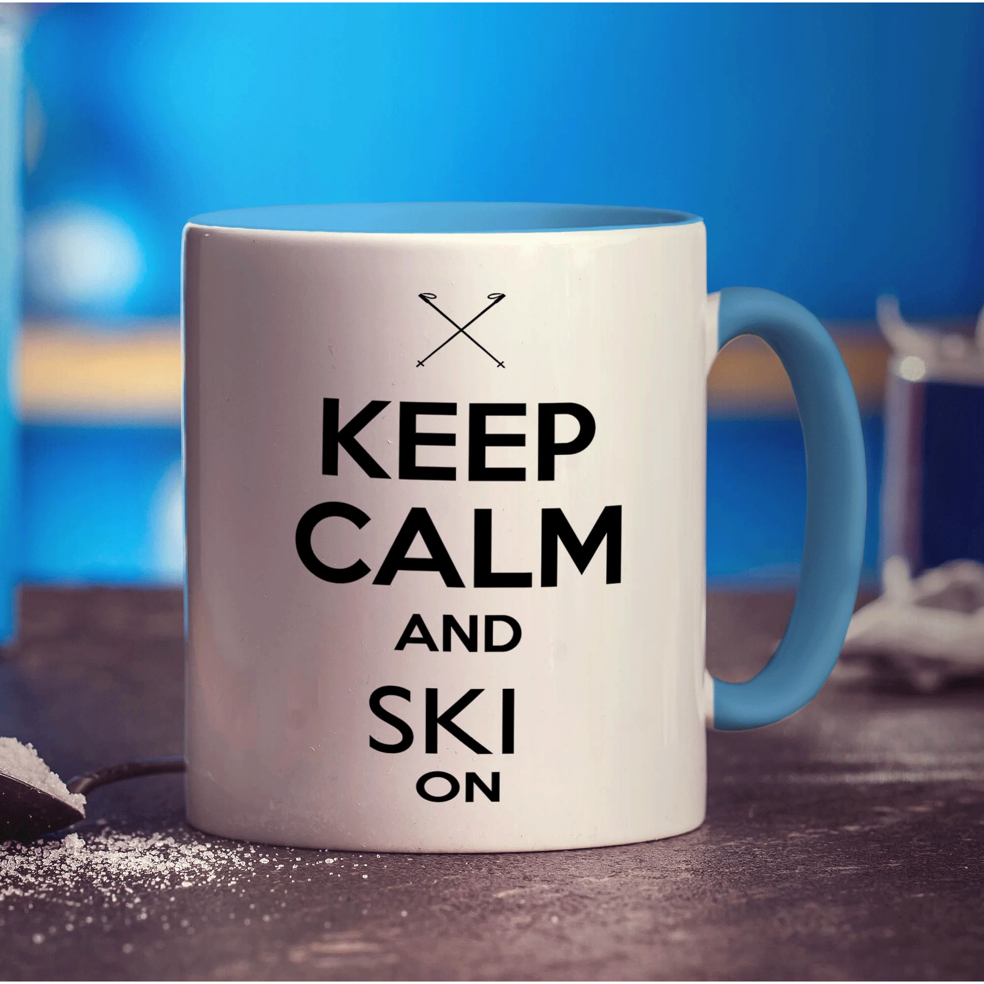 Keep Calm and Ski On Mug - Image 8