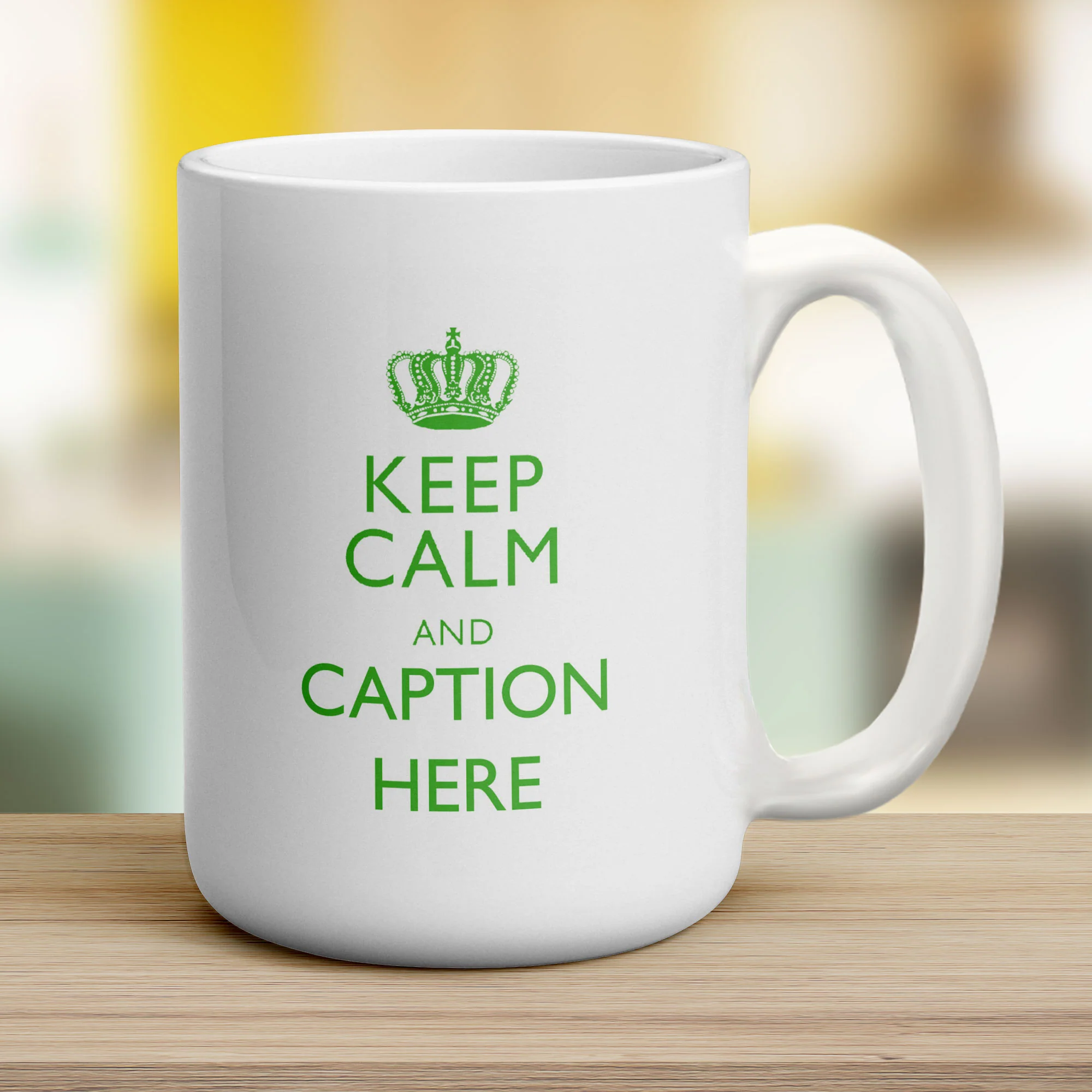 Keep Calm and "Any Caption" Mug - Green - Image 12