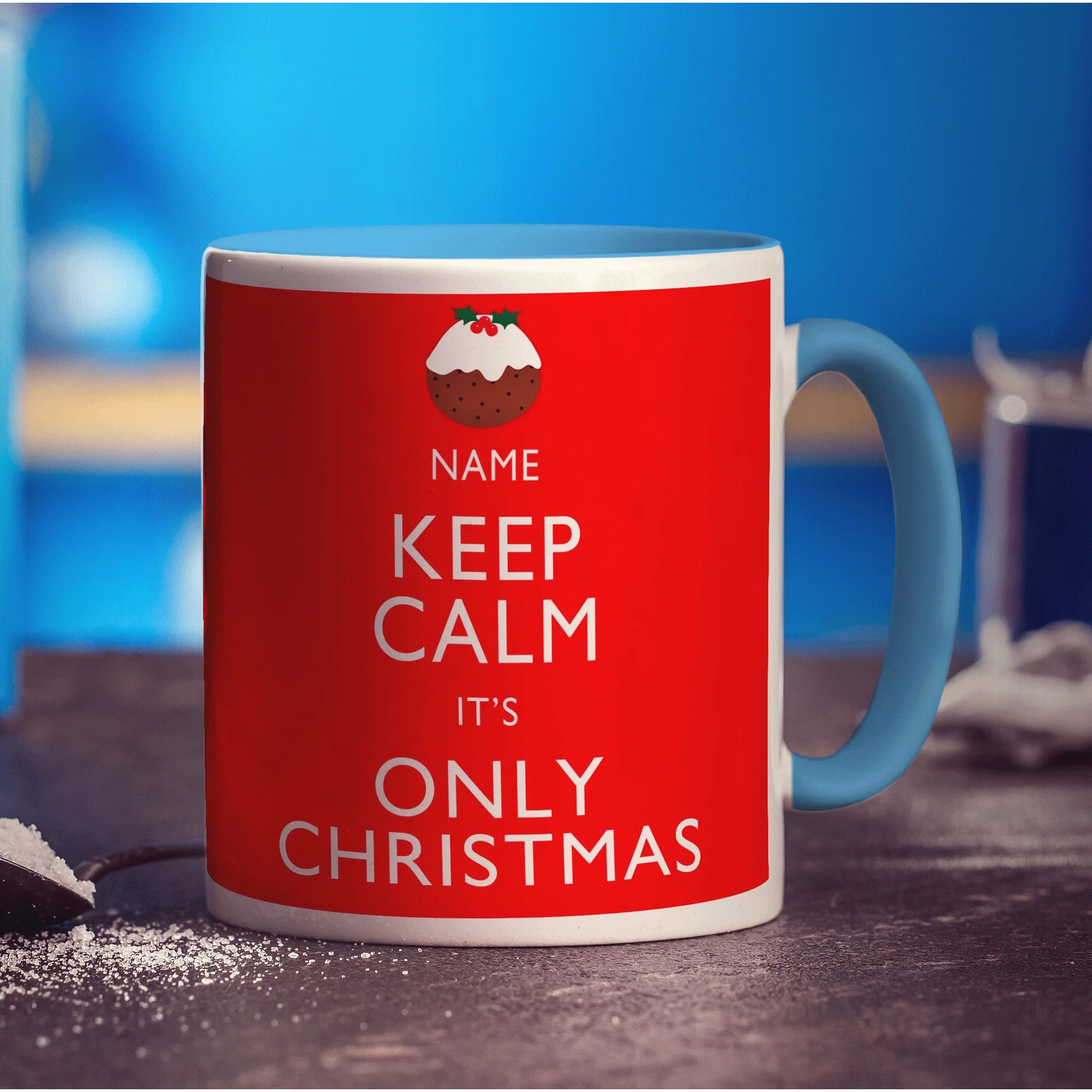 Keep Calm It's Only Christmas Personalised Mug - Image 12