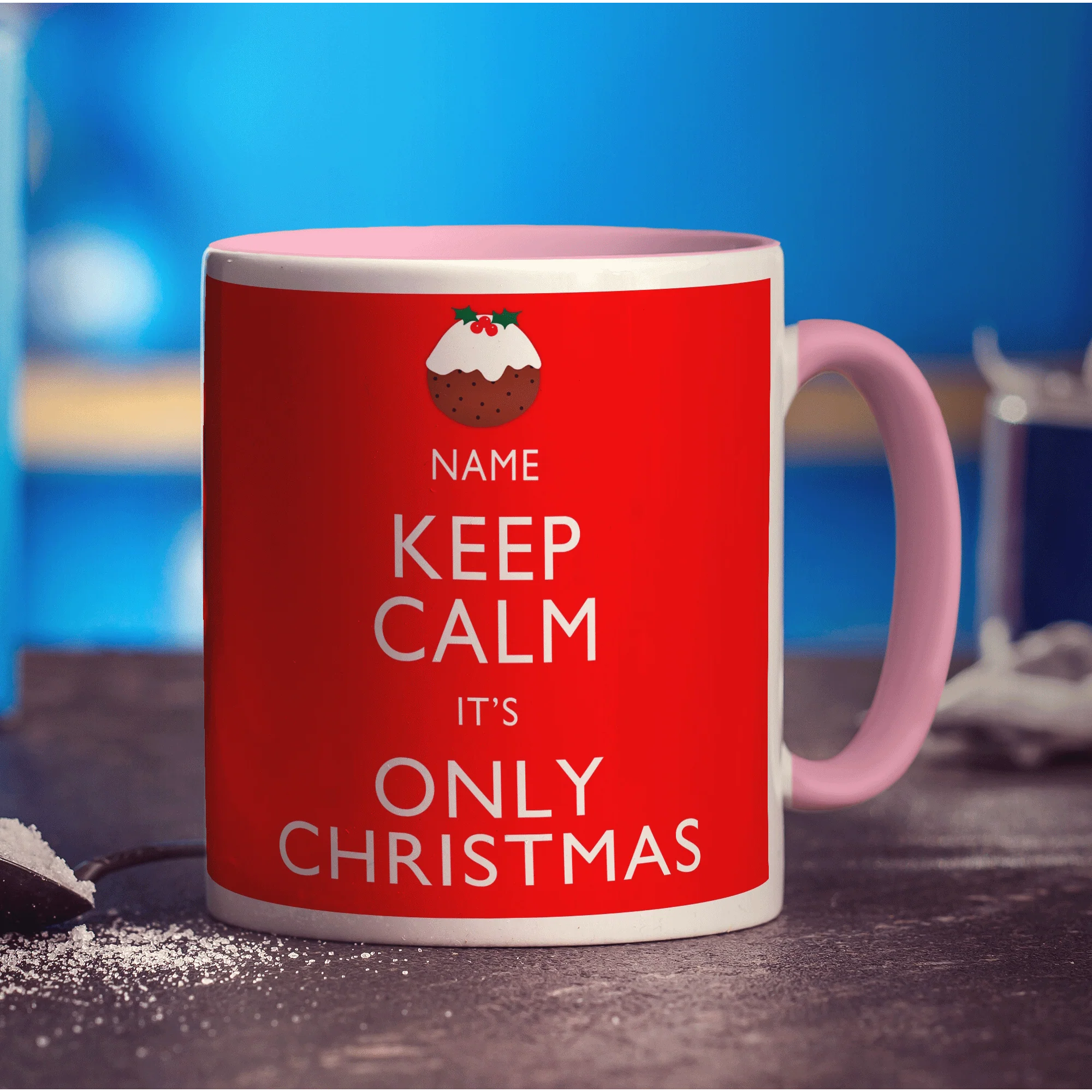 Keep Calm It's Only Christmas Personalised Mug - Image 13