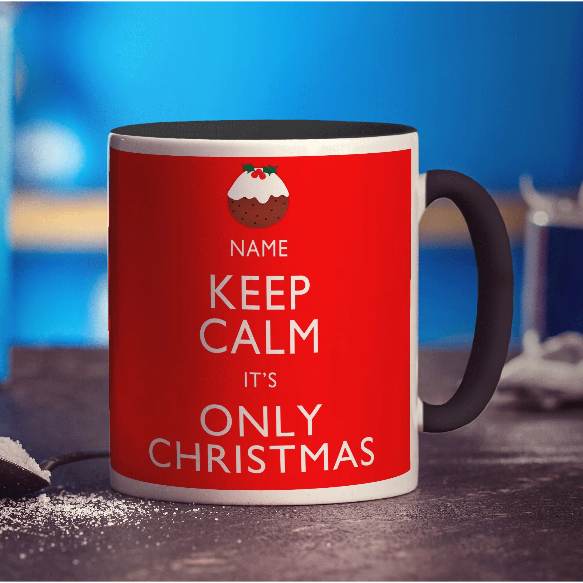 Keep Calm It's Only Christmas Personalised Mug - Image 14