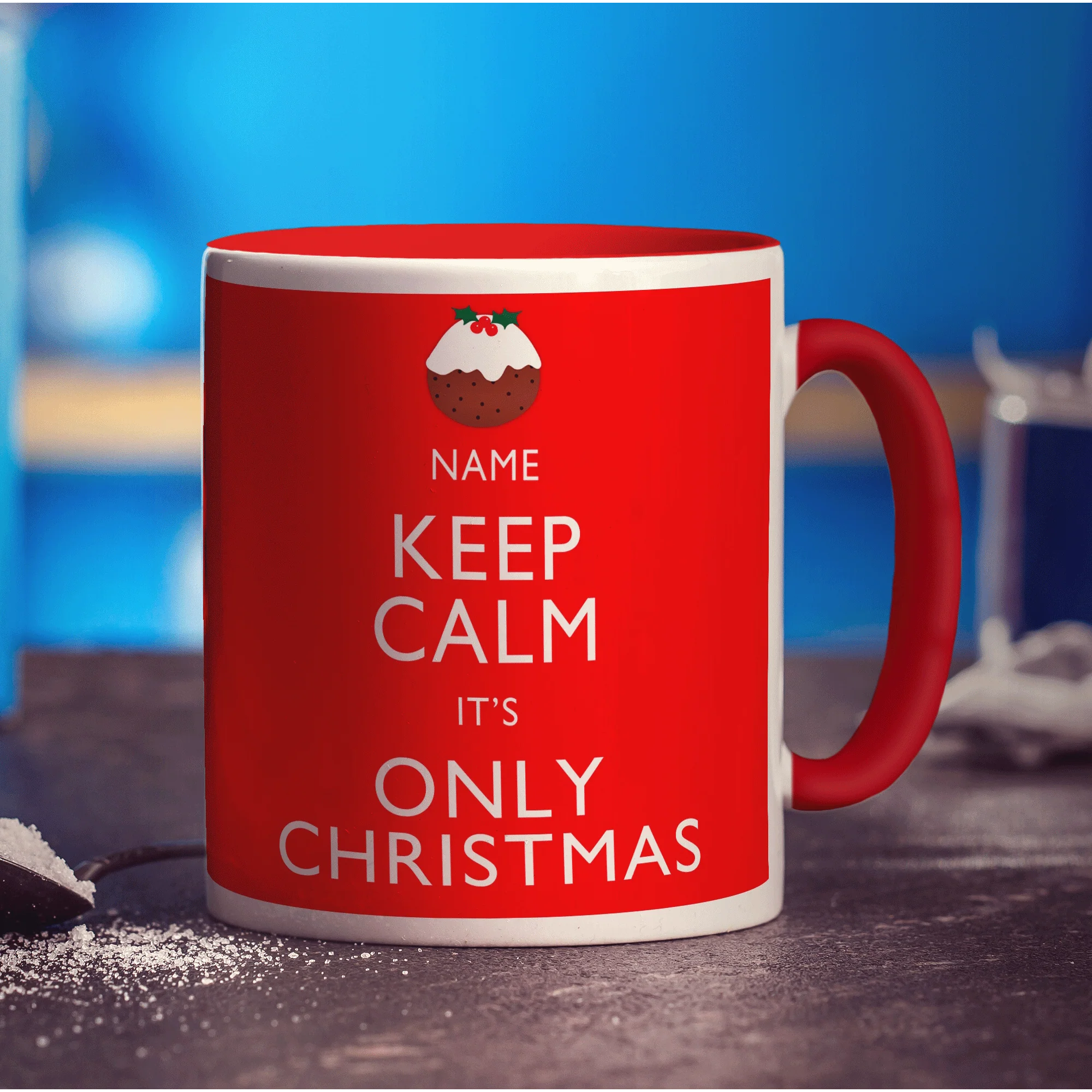 Keep Calm It's Only Christmas Personalised Mug - Image 15