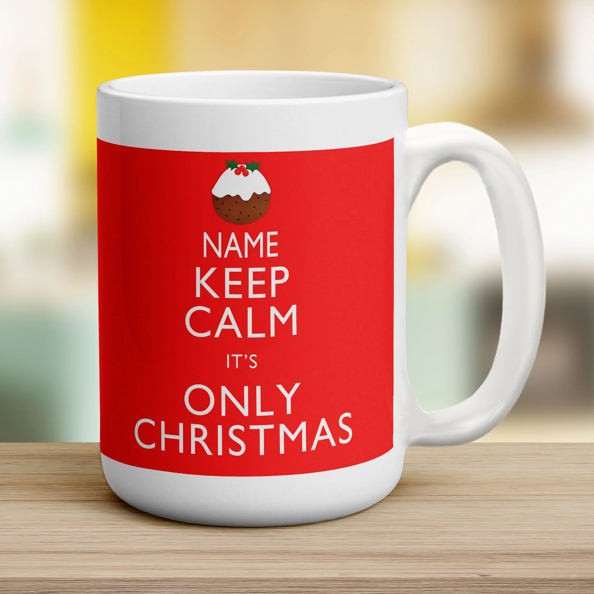 Keep Calm It's Only Christmas Personalised Mug - Image 16