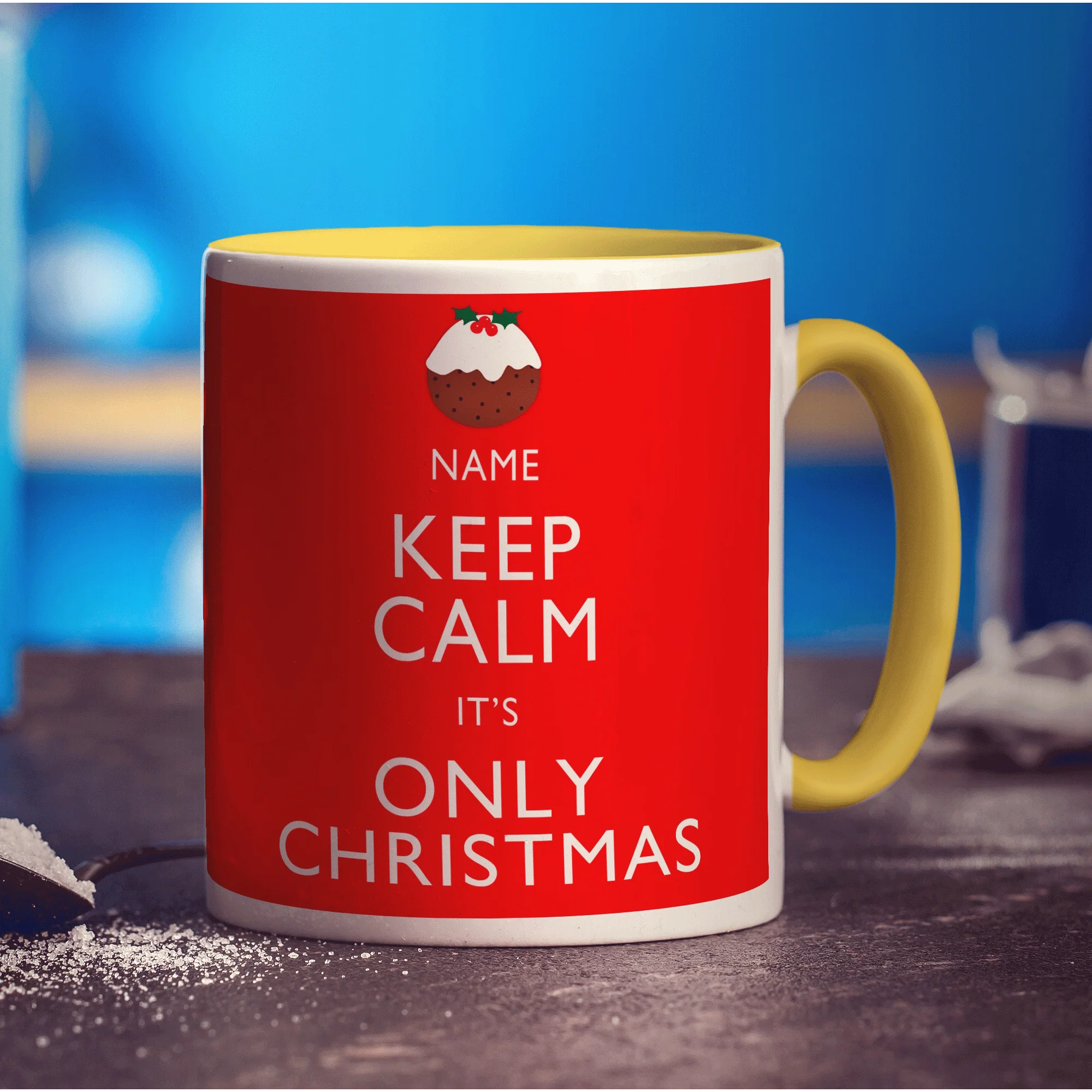 Keep Calm It's Only Christmas Personalised Mug - Image 9