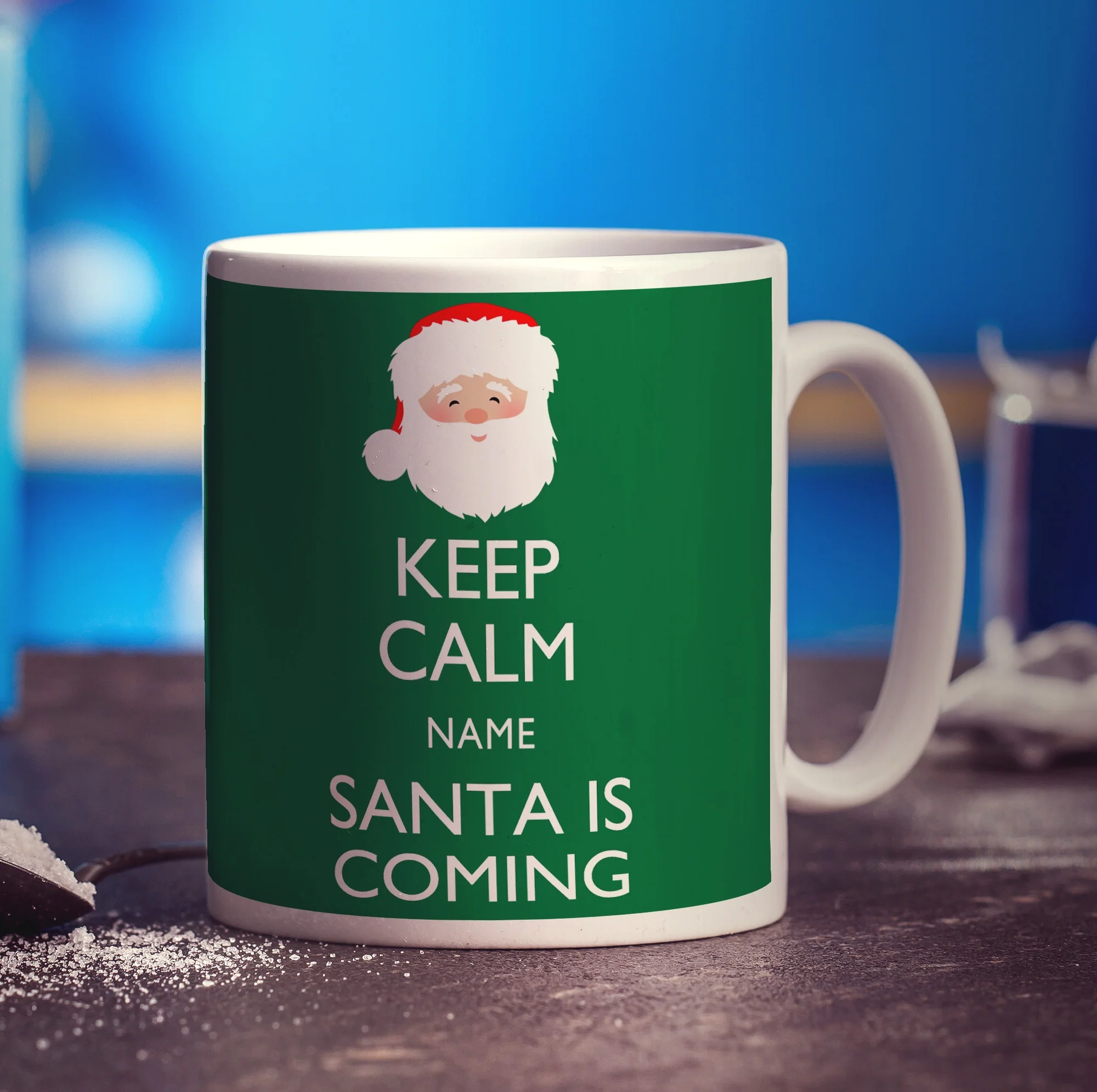 Keep Calm Santa Is Coming Personalised Mug