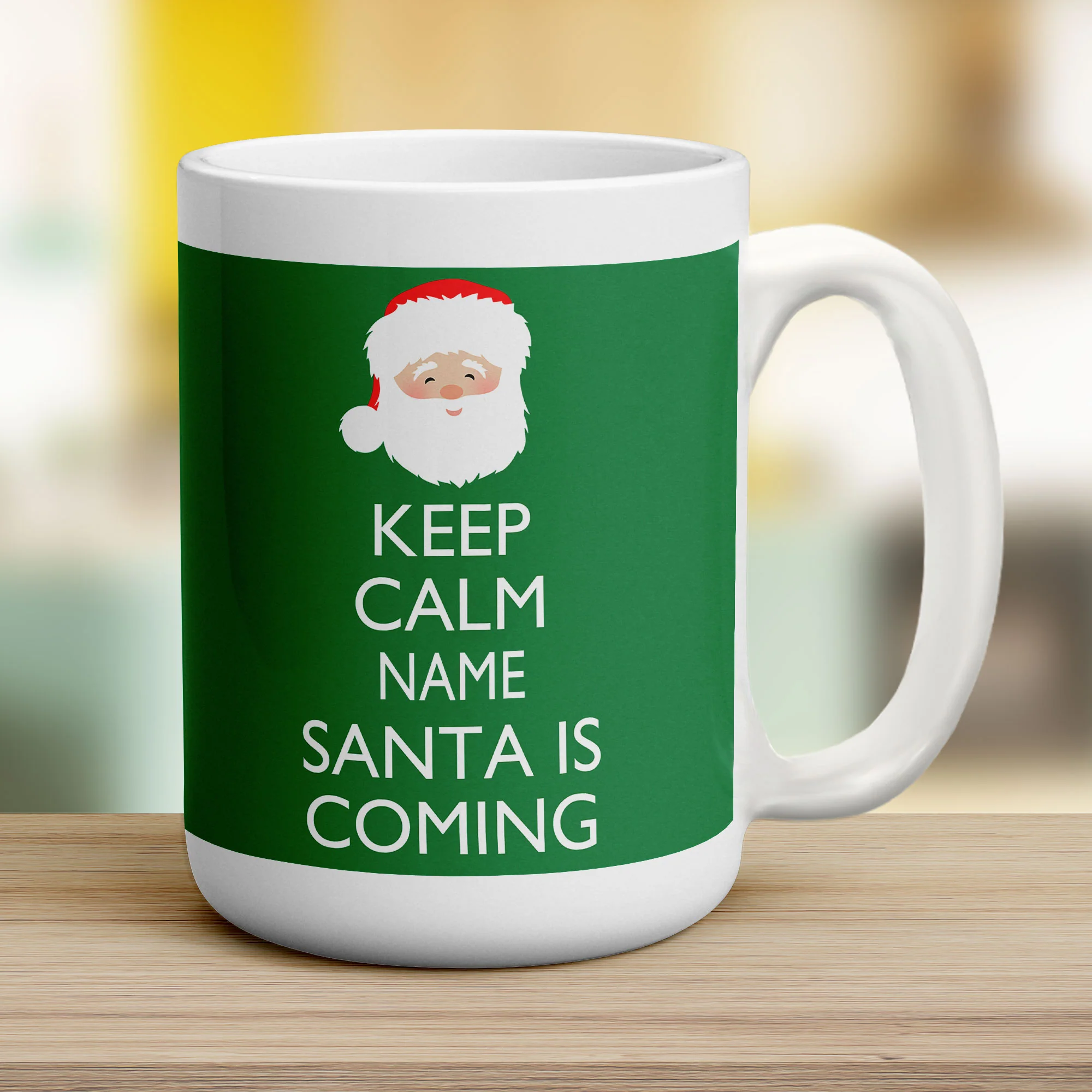 Keep Calm Santa Is Coming Personalised Mug - Image 10
