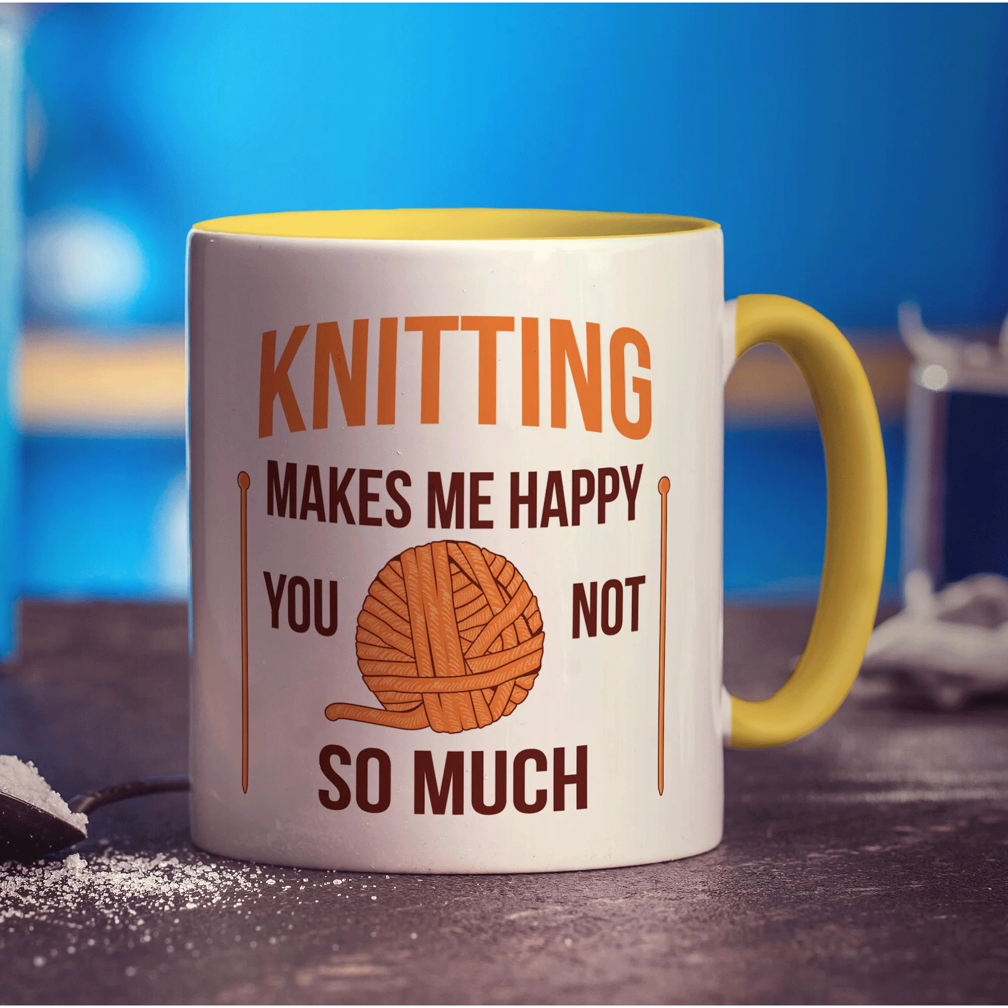 Knitting Makes Me Happy You, Not So Much Mug - Image 5