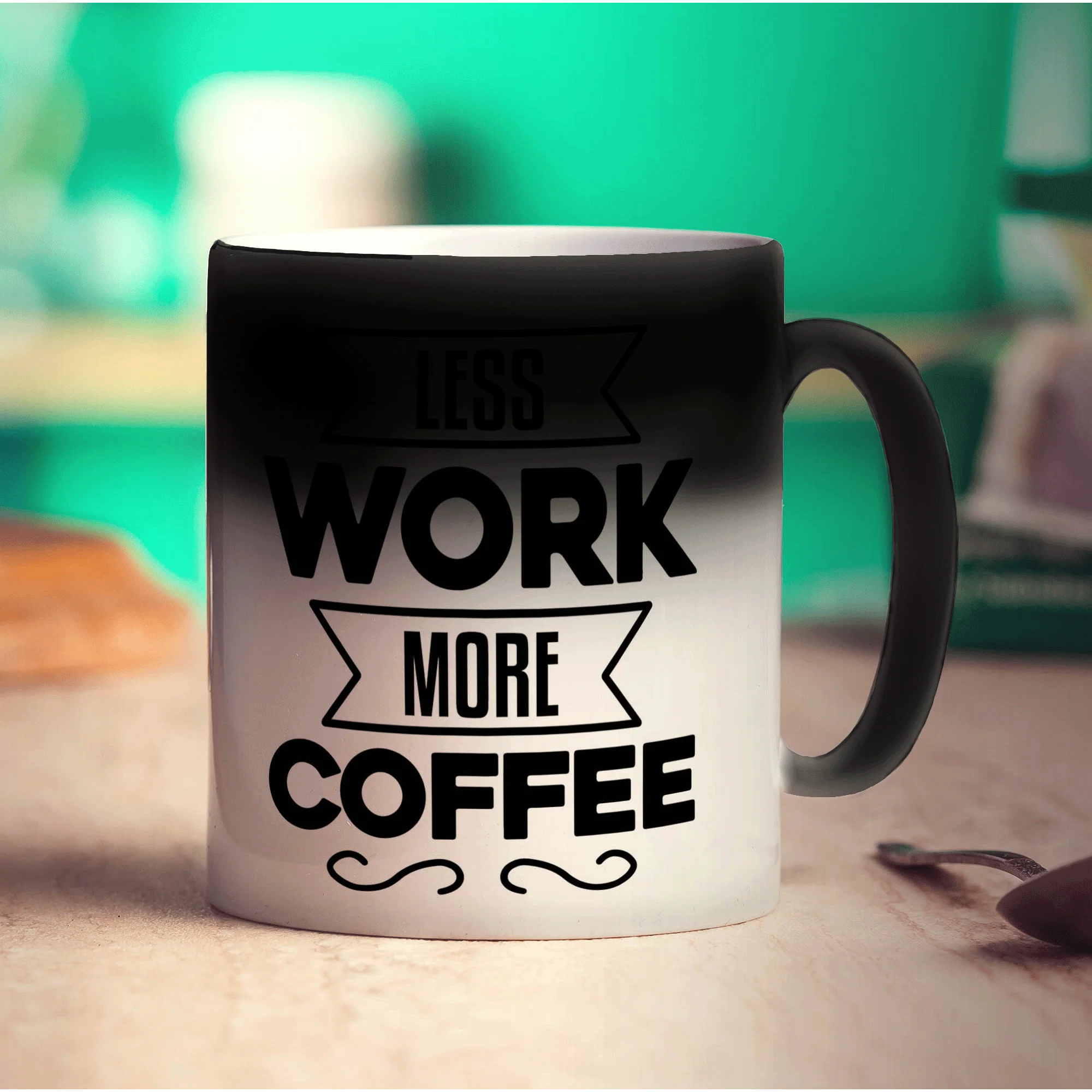 Less Work More Coffee Mug - Image 6