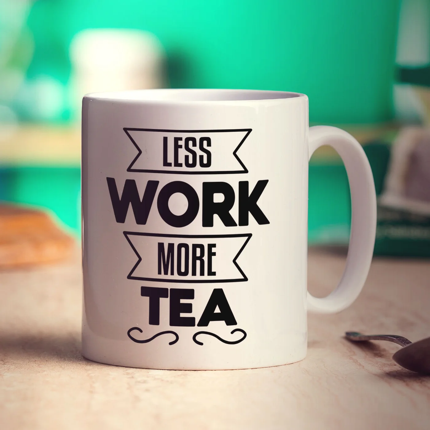 Less Work More Tea Mug - Image 4