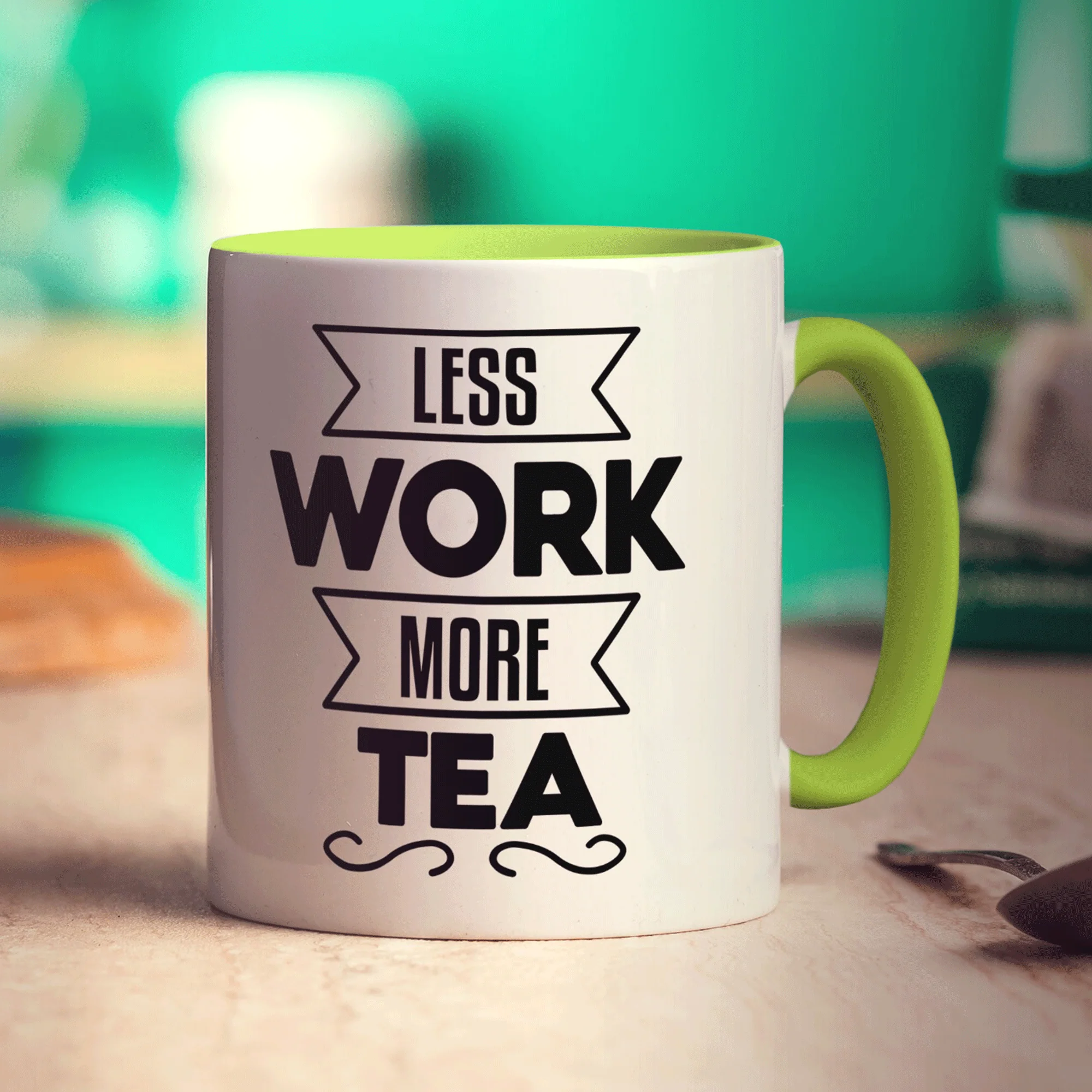 Less Work More Tea Mug - Image 9