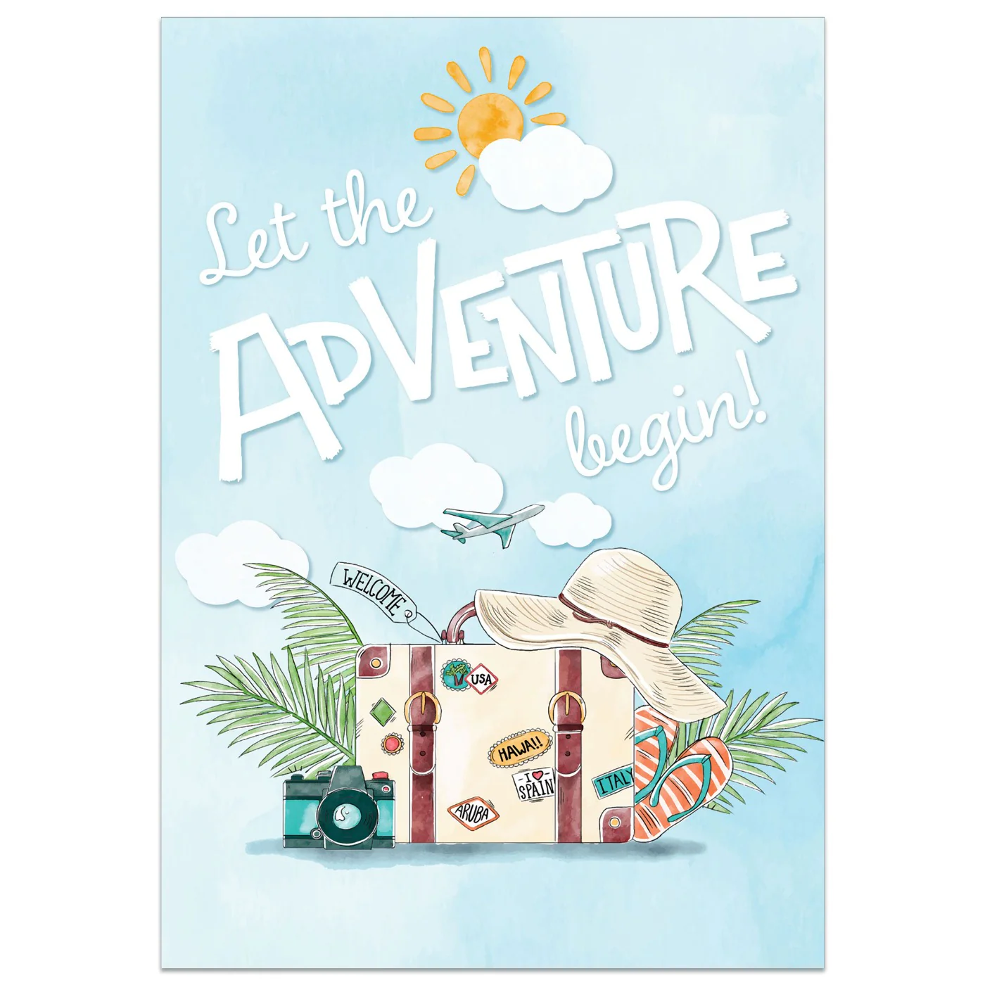 Let the Adventure Begin Suitcase Card