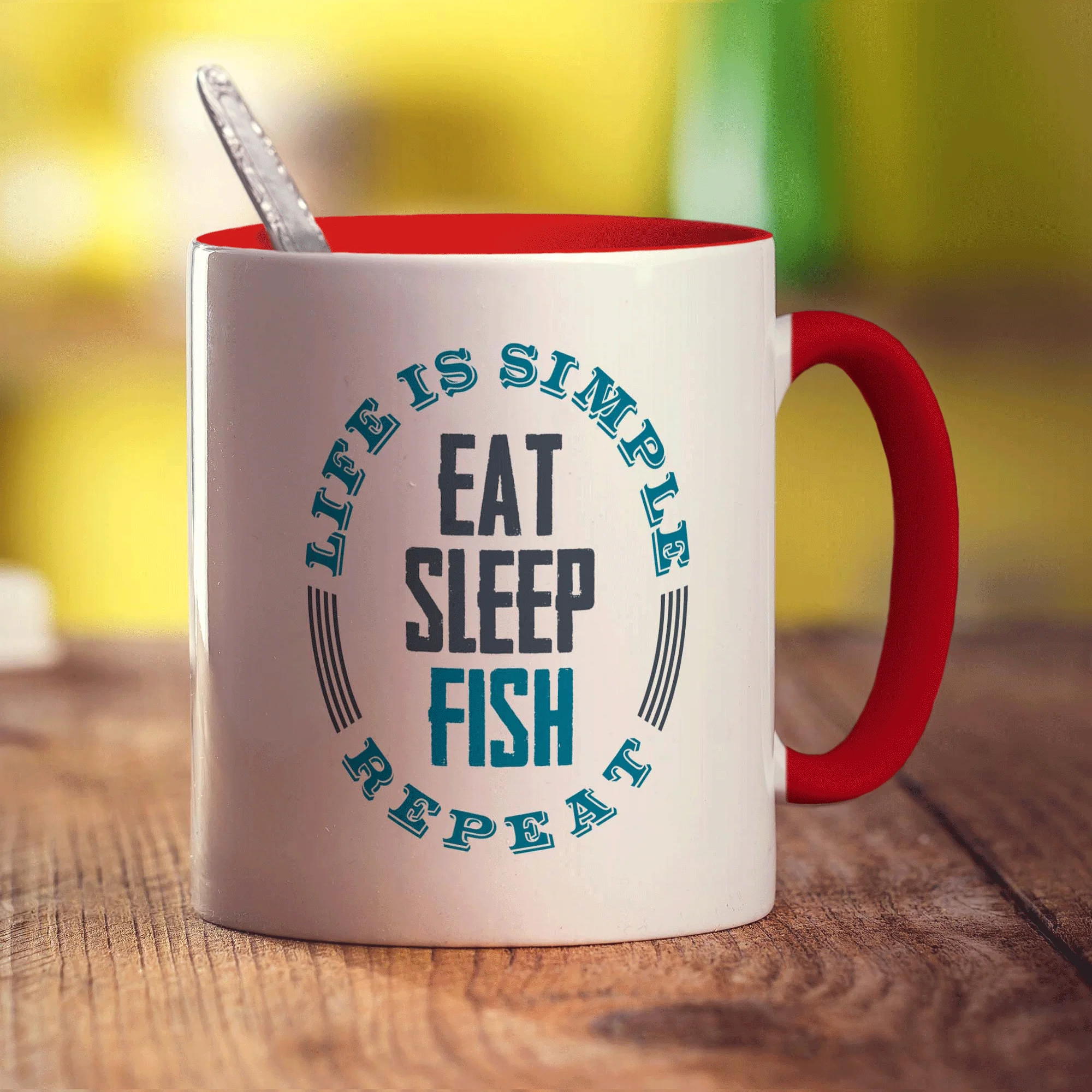 Life is Simple, Eat, Sleep, Fish, Repeat Mug - Image 11