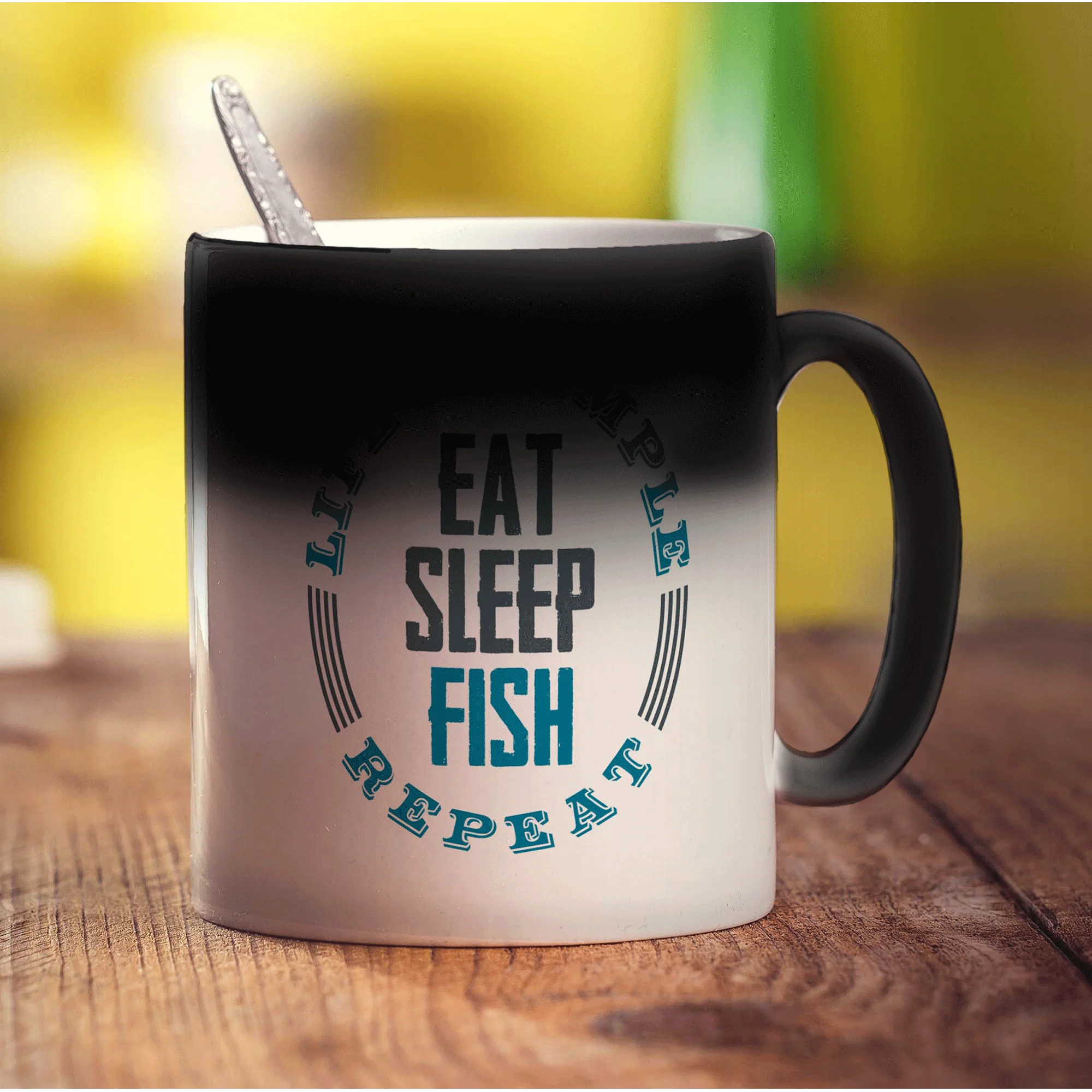 Life is Simple, Eat, Sleep, Fish, Repeat Mug - Image 6