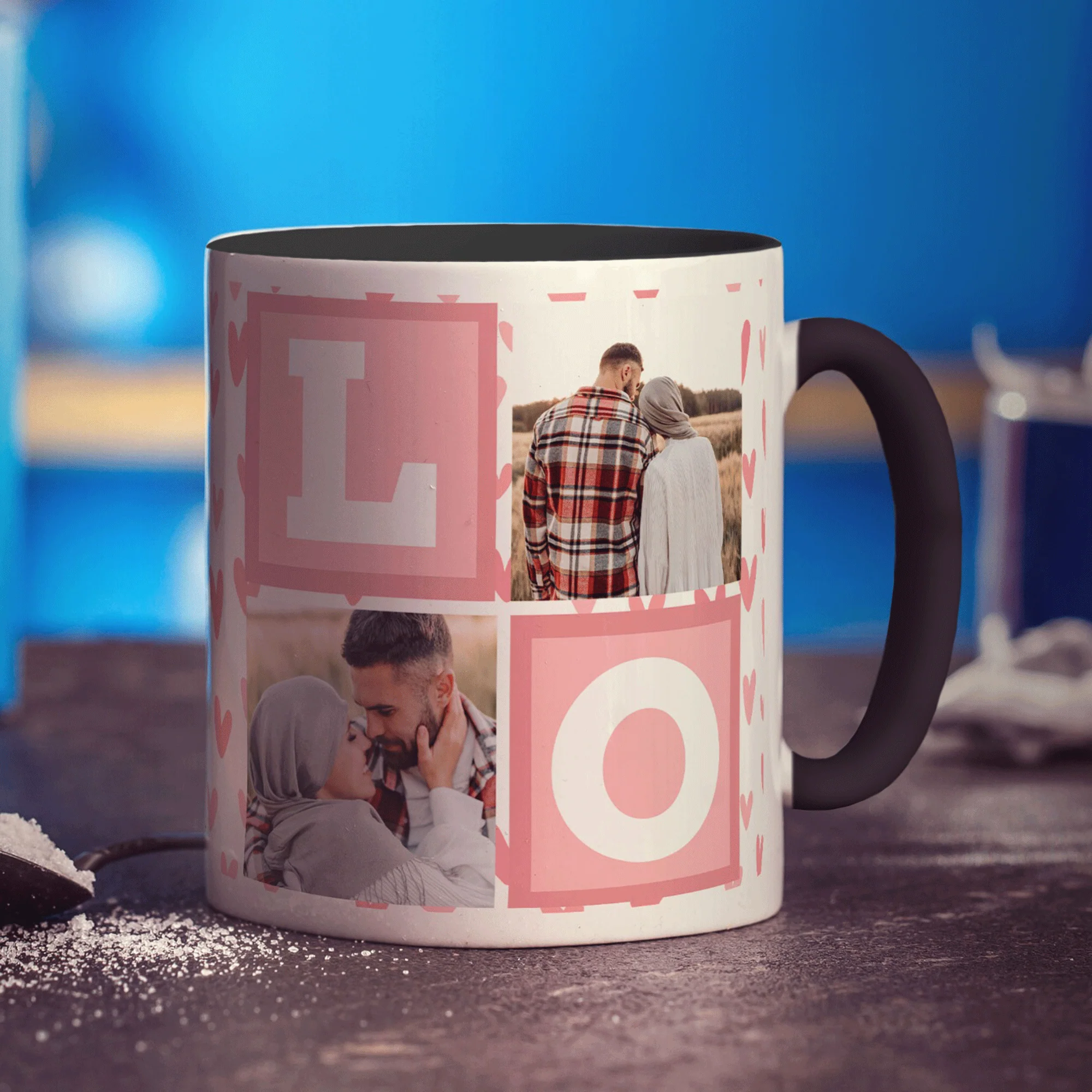Love Letter Blocks Photo Mug - Image 10