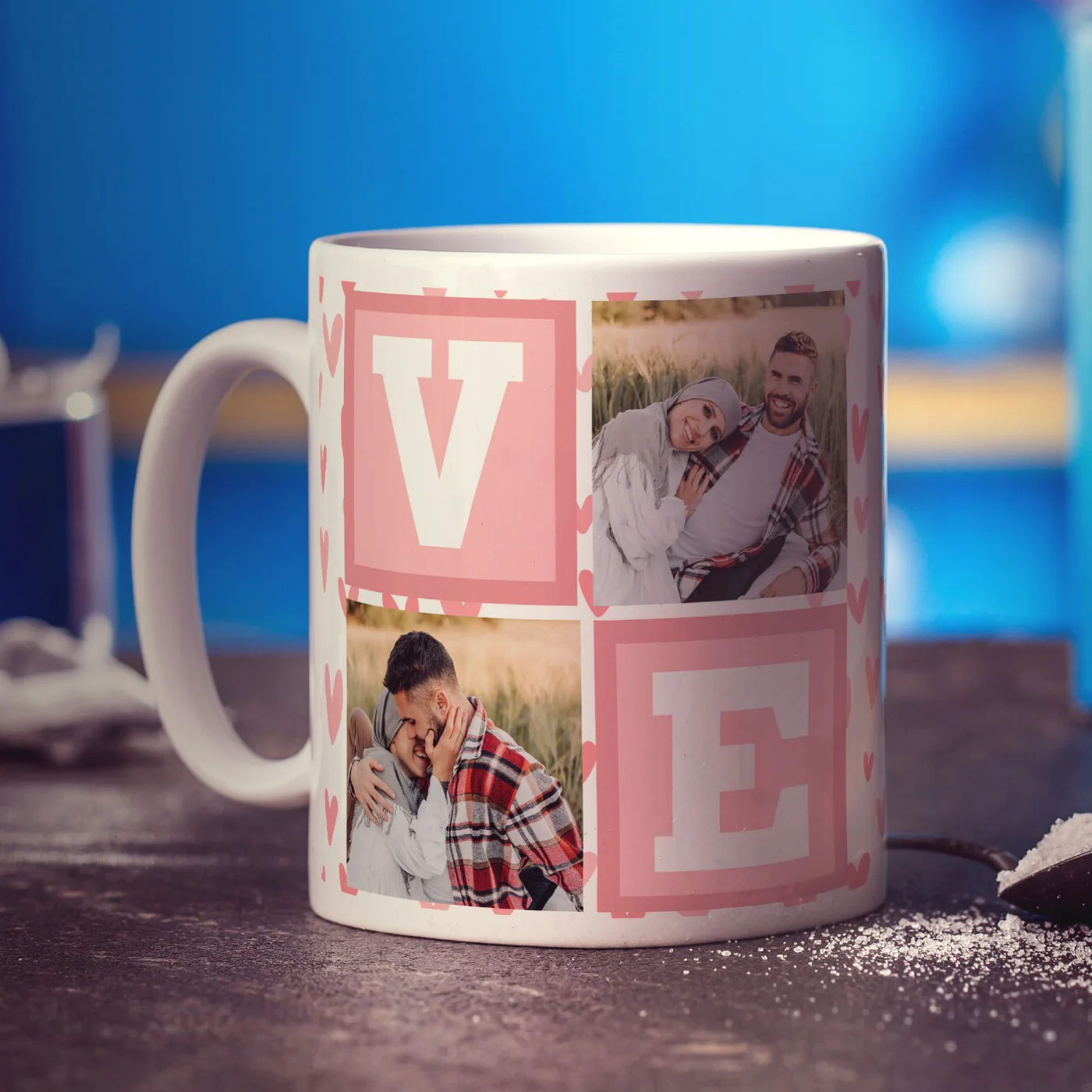 Love Letter Blocks Photo Mug - Image 2