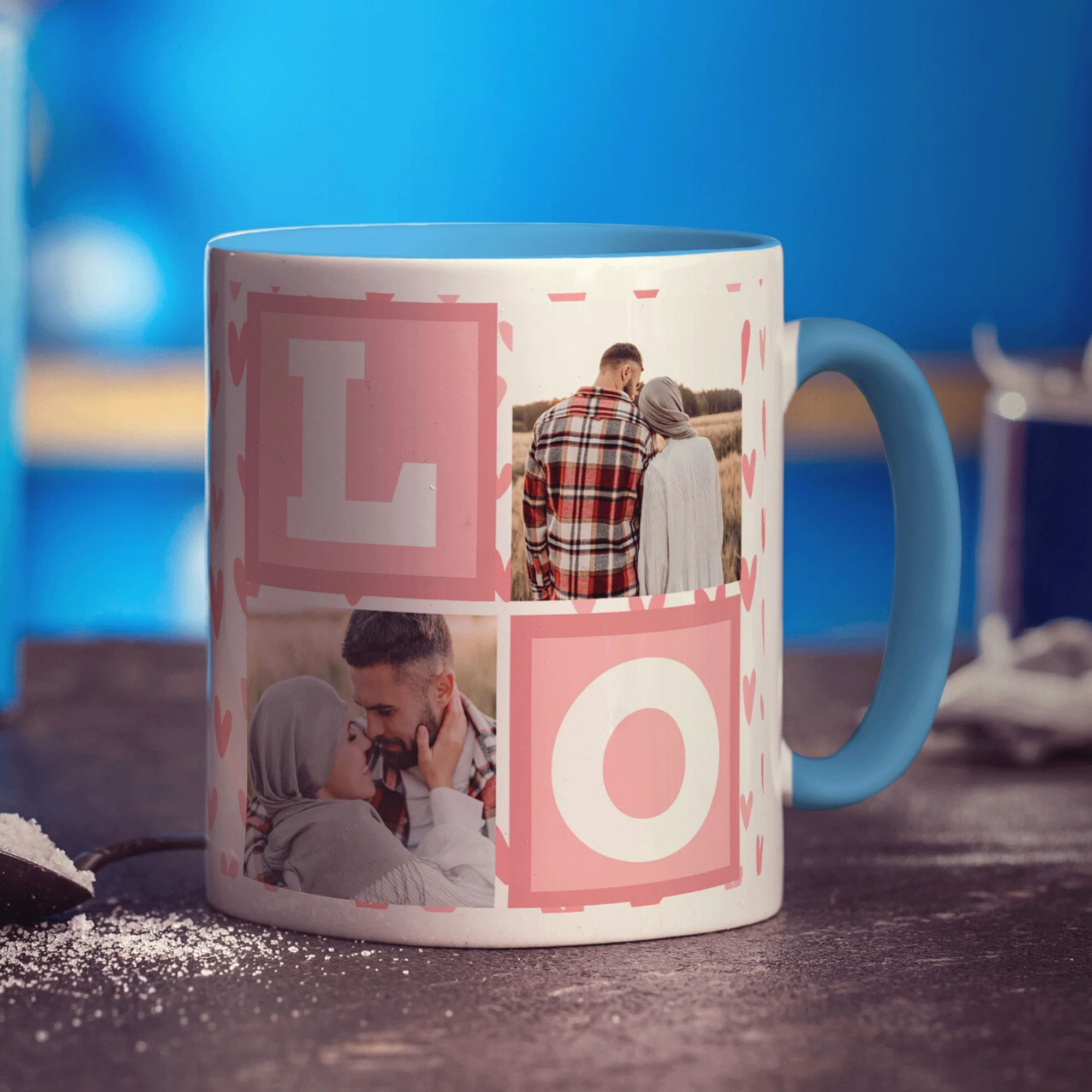 Love Letter Blocks Photo Mug - Image 8