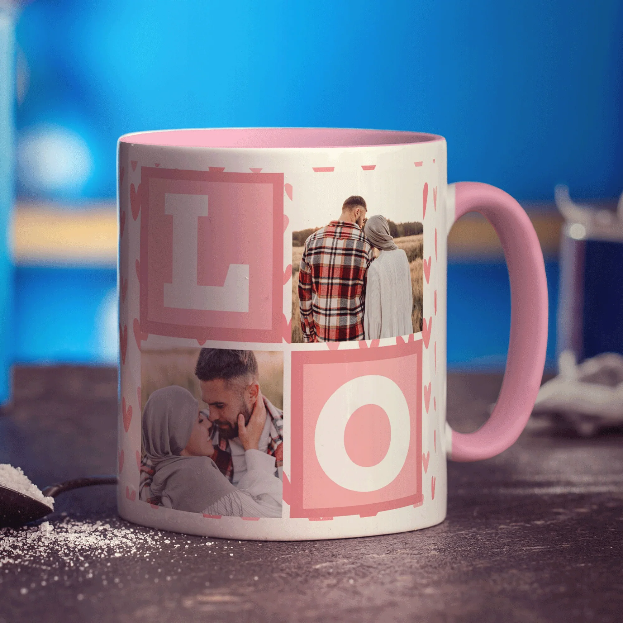 Love Letter Blocks Photo Mug - Image 9