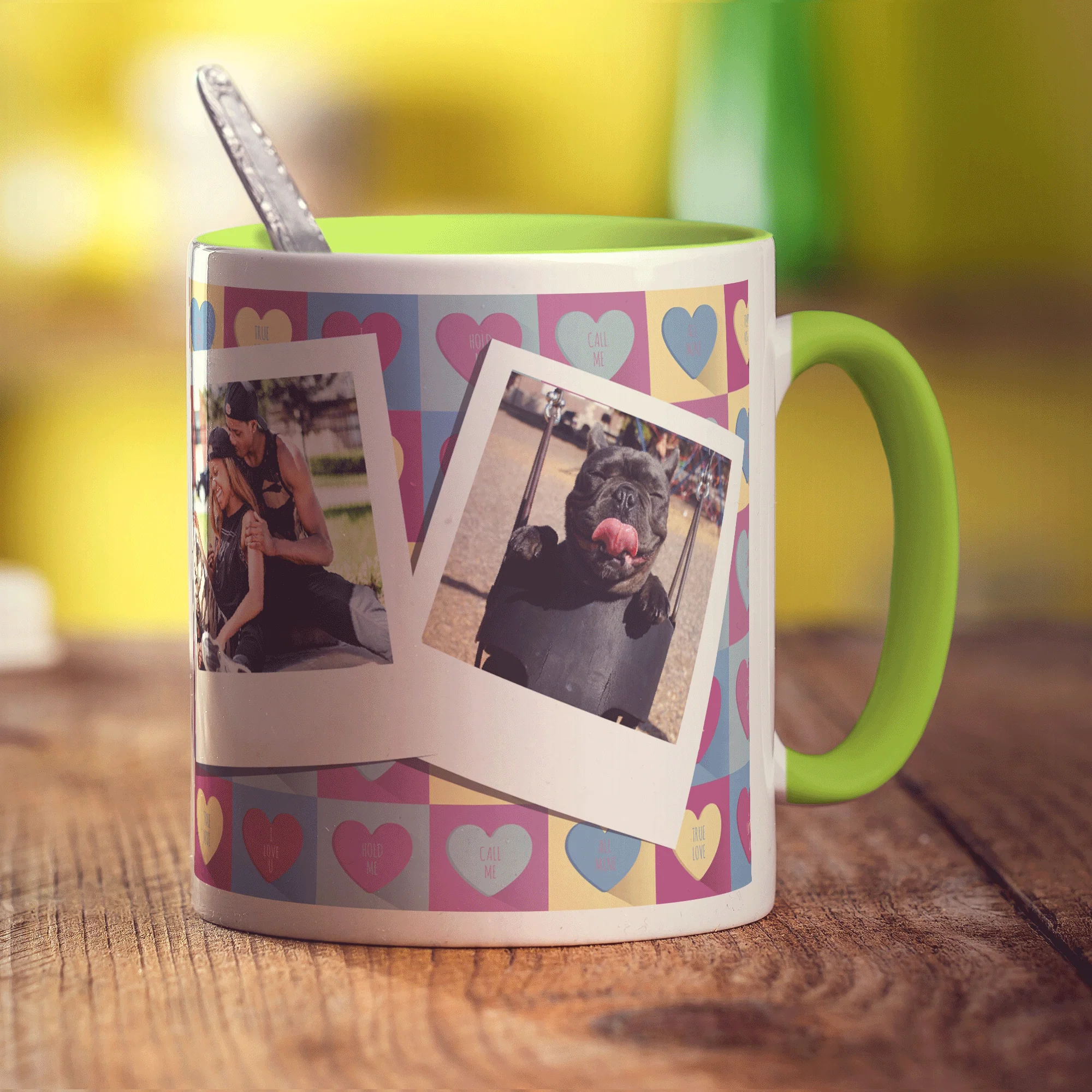 Love Pattern Polaroid Photo Mug - Image 11