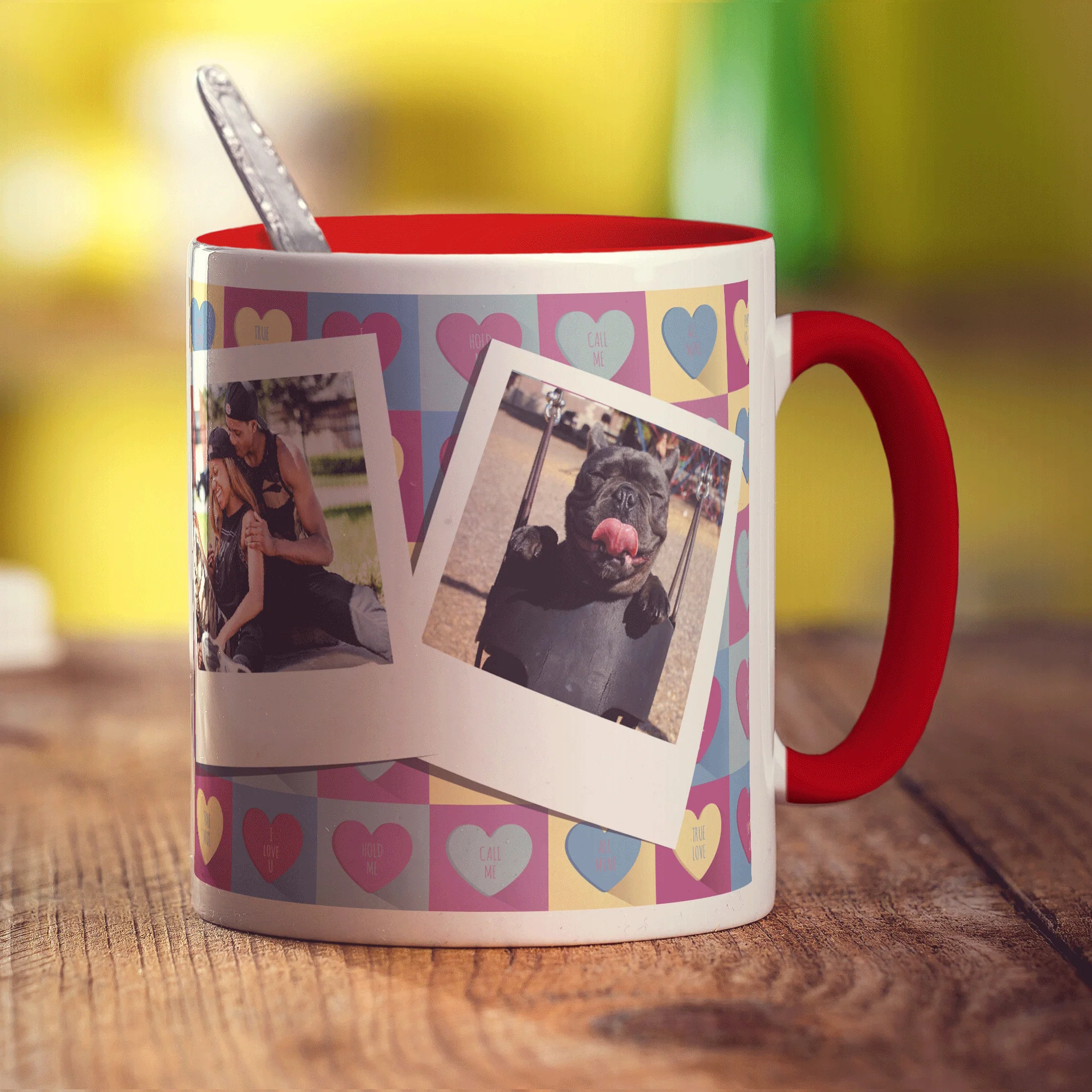 Love Pattern Polaroid Photo Mug - Image 15