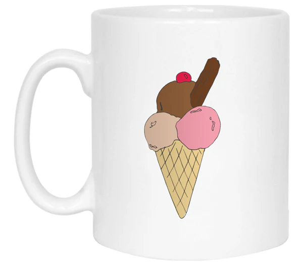 Love you nearly as much as Ice Cream' Name Mug - Image 7