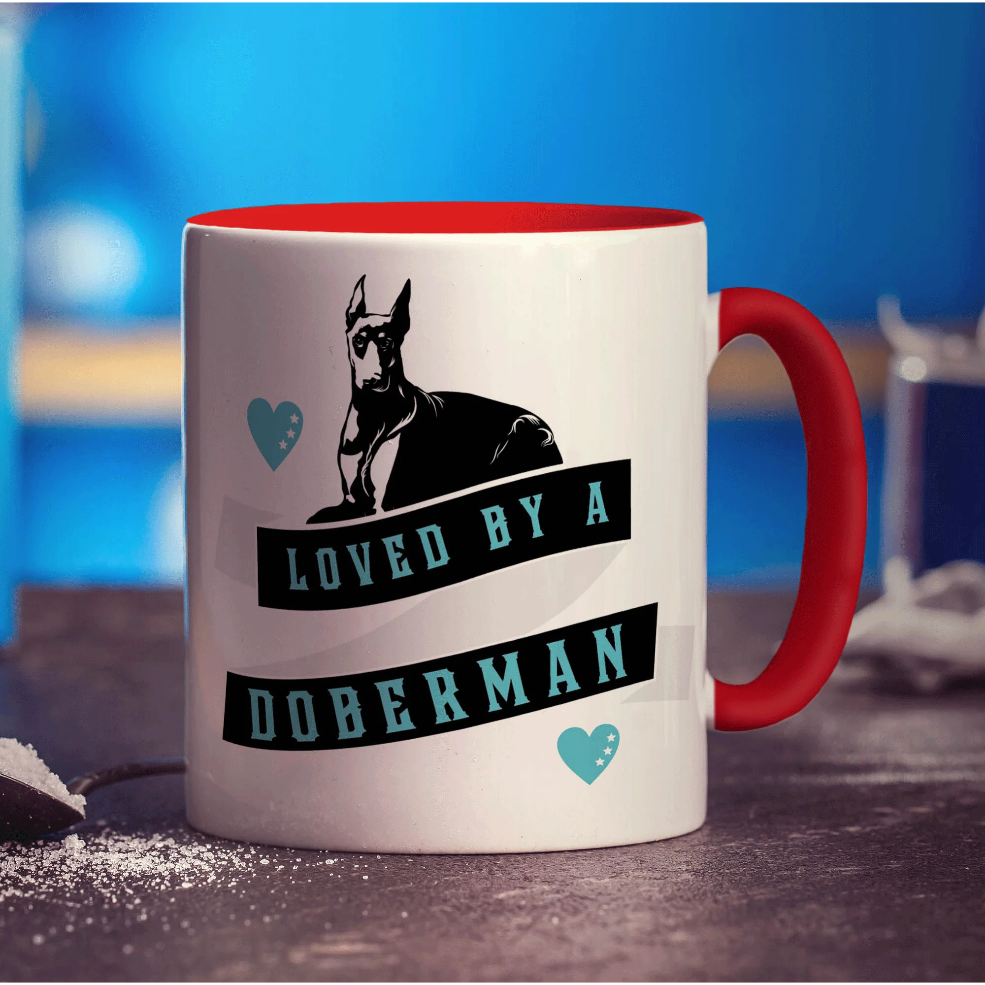 Loved By A Doberman Mug - Image 11