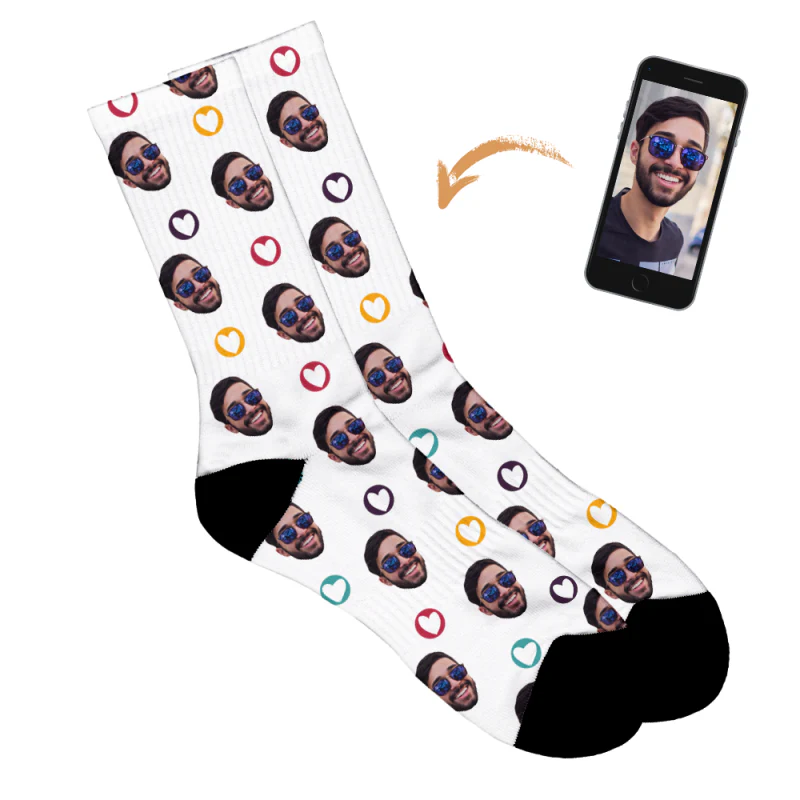 Love Hearts Personalised Socks - Image 17