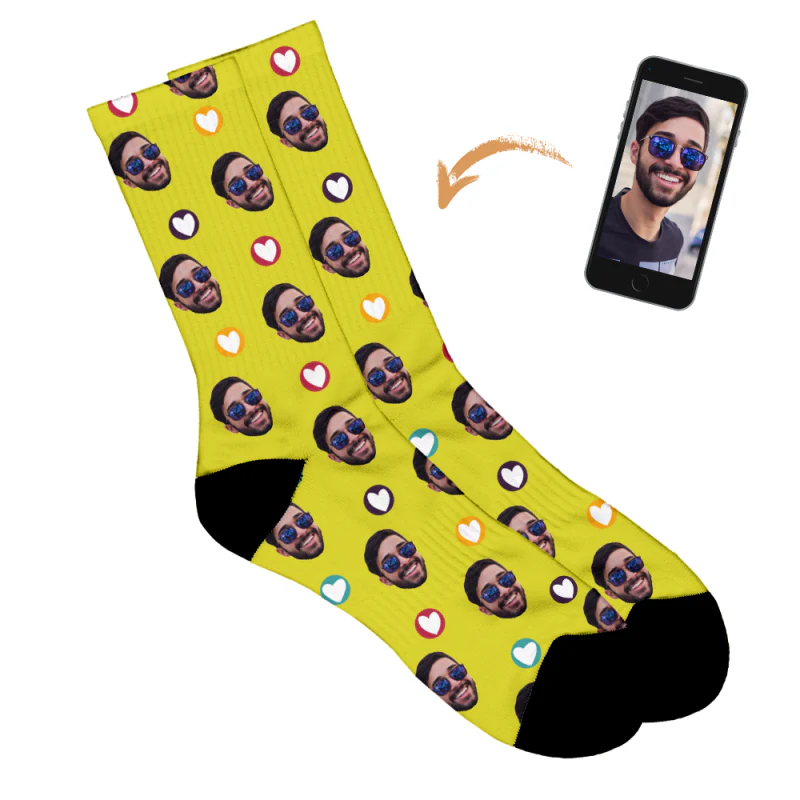 Love Hearts Personalised Socks - Image 47
