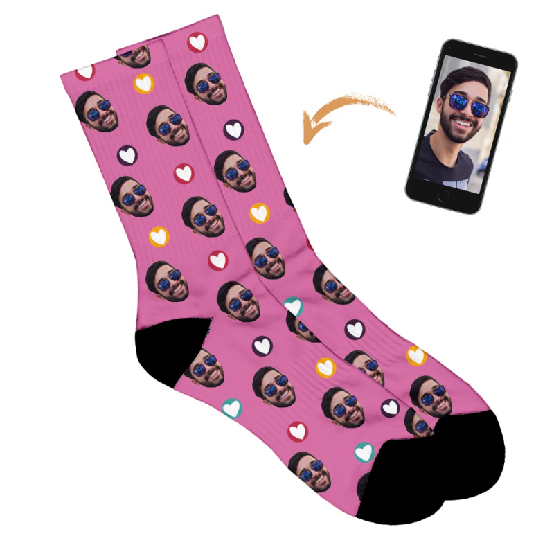 Love Hearts Personalised Socks - Image 51